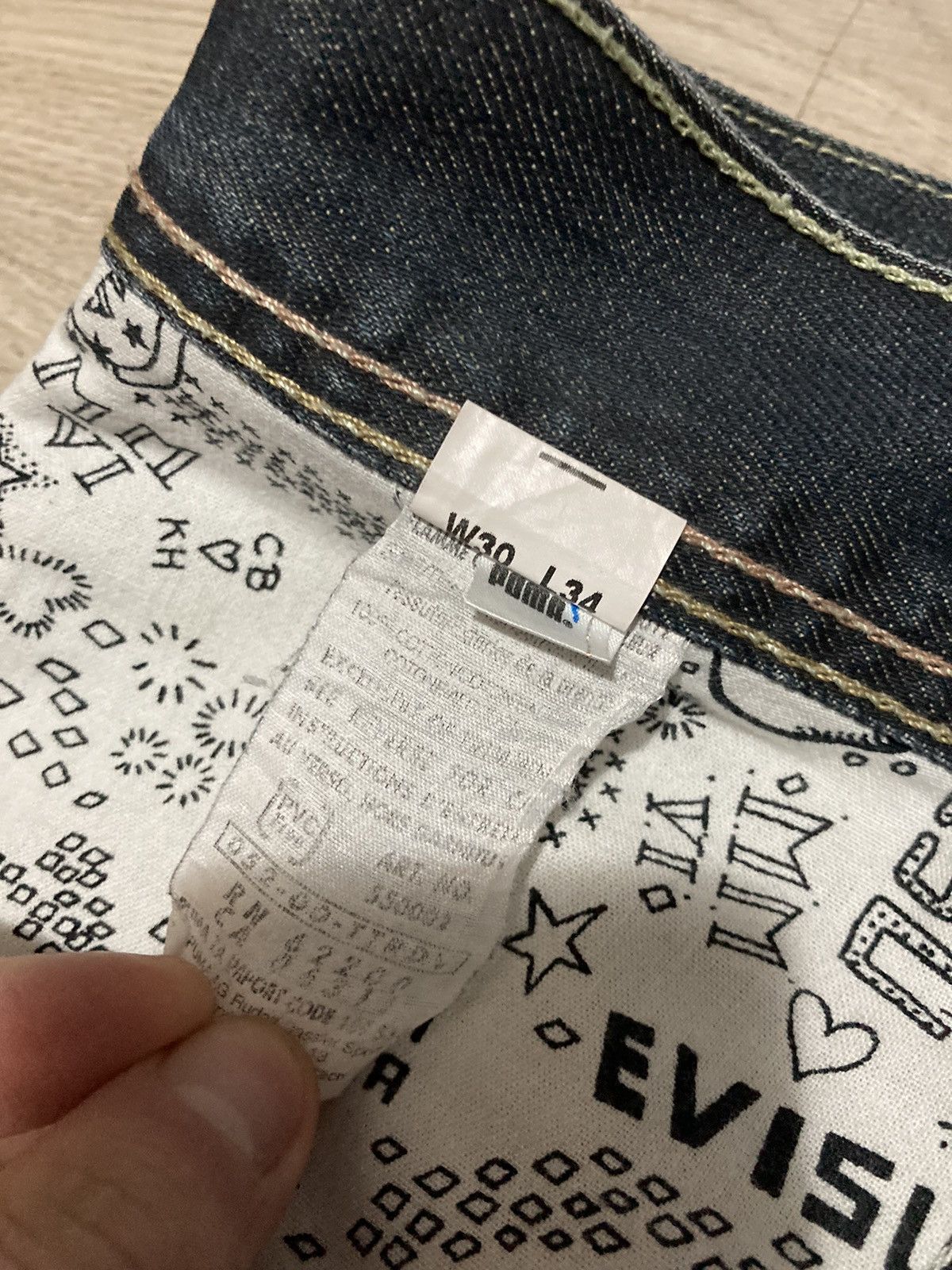 Evisu × Puma × Vintage Evisu x Puma Vintge denim pants jeans Size US 30 / EU 46 - 11 Thumbnail