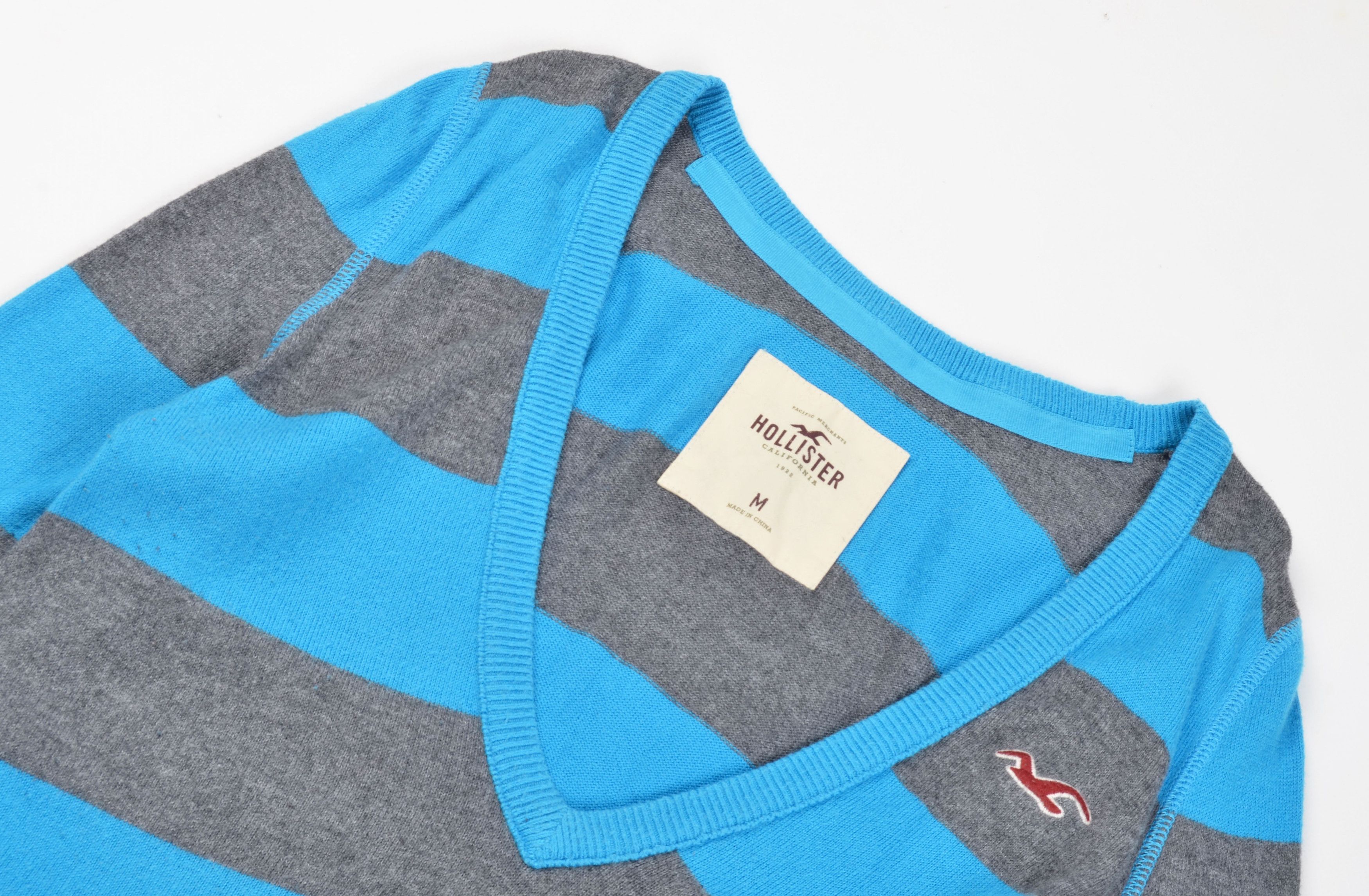Hollister Hollister Women's Y2K Blue/Gray Striped Fitted Long Sleeve Size M / US 6-8 / IT 42-44 - 5 Thumbnail