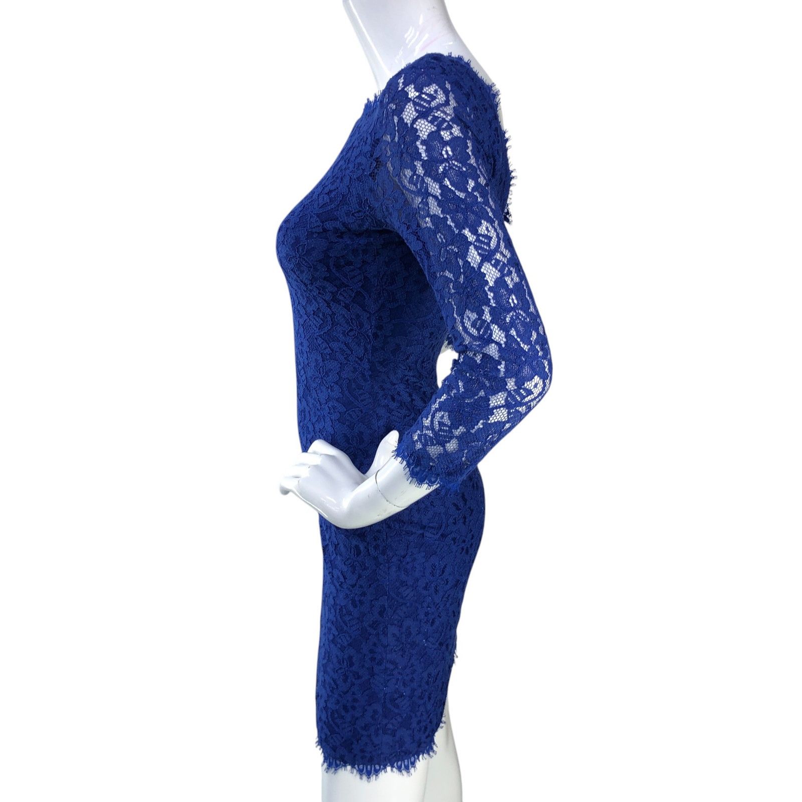 Diane von Furstenberg Diane Von Furstenberg DVF Size 2 Dress Zarita Lace Blue Size XS / US 0-2 / IT 36-38 - 5 Thumbnail