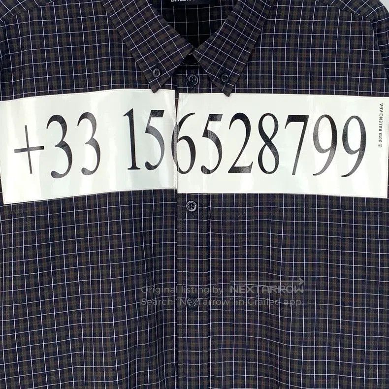 Balenciaga Balenciaga size 39 Color-Blocked Plaid Digital Print Cotto Size US S / EU 44-46 / 1 - 4 Thumbnail