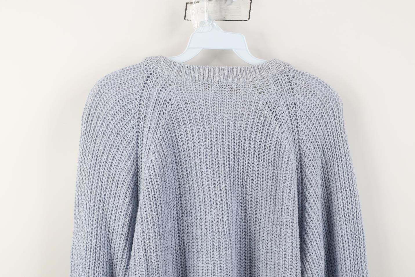 Vintage Vintage 90s Streetwear Ribbed Crewneck Sweater Light Blue Size US L / EU 52-54 / 3 - 9 Thumbnail
