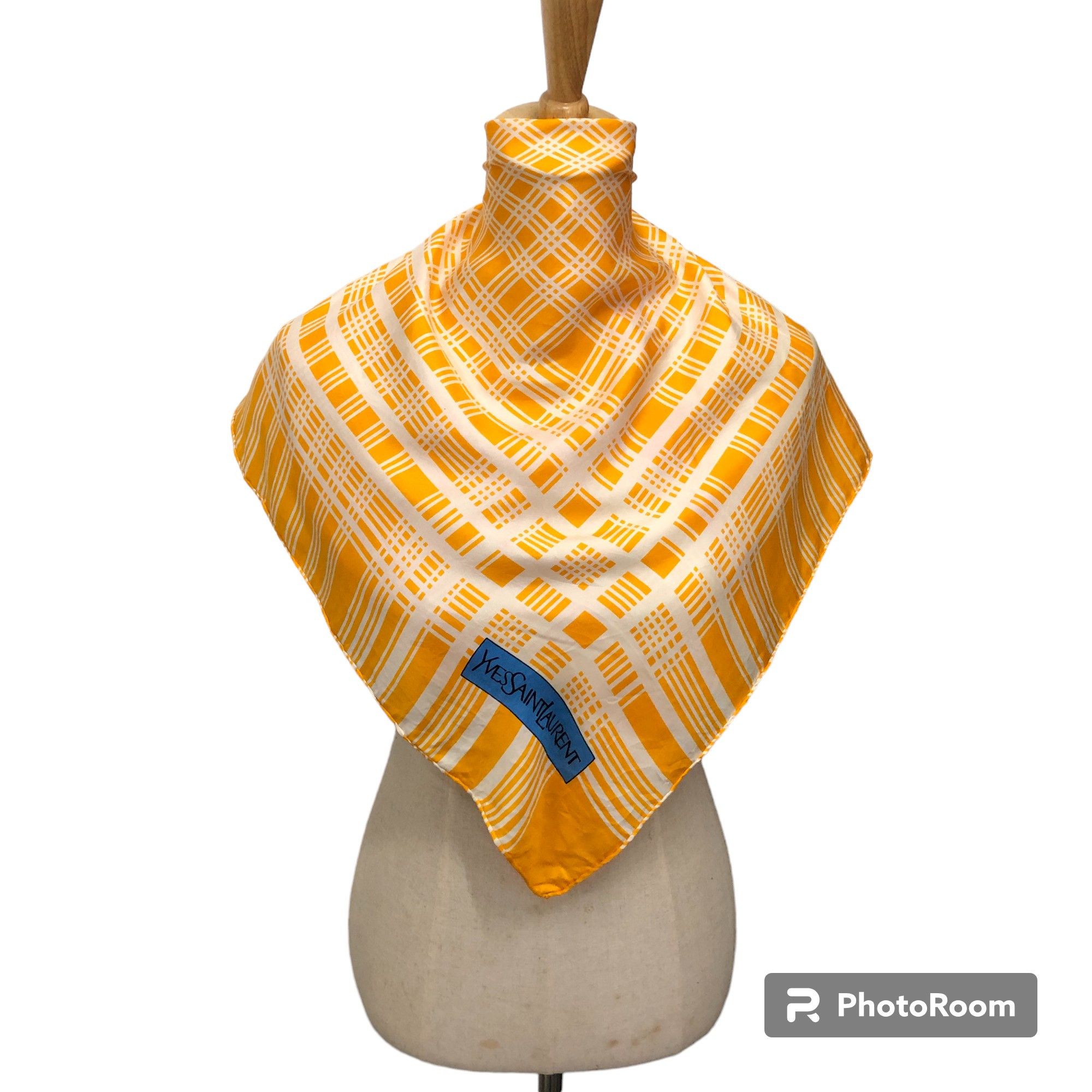 Yves Saint Laurent Yves Saint Laurent Hand Rolled Silk Scarf M1158 Size ONE SIZE - 1 Thumbnail