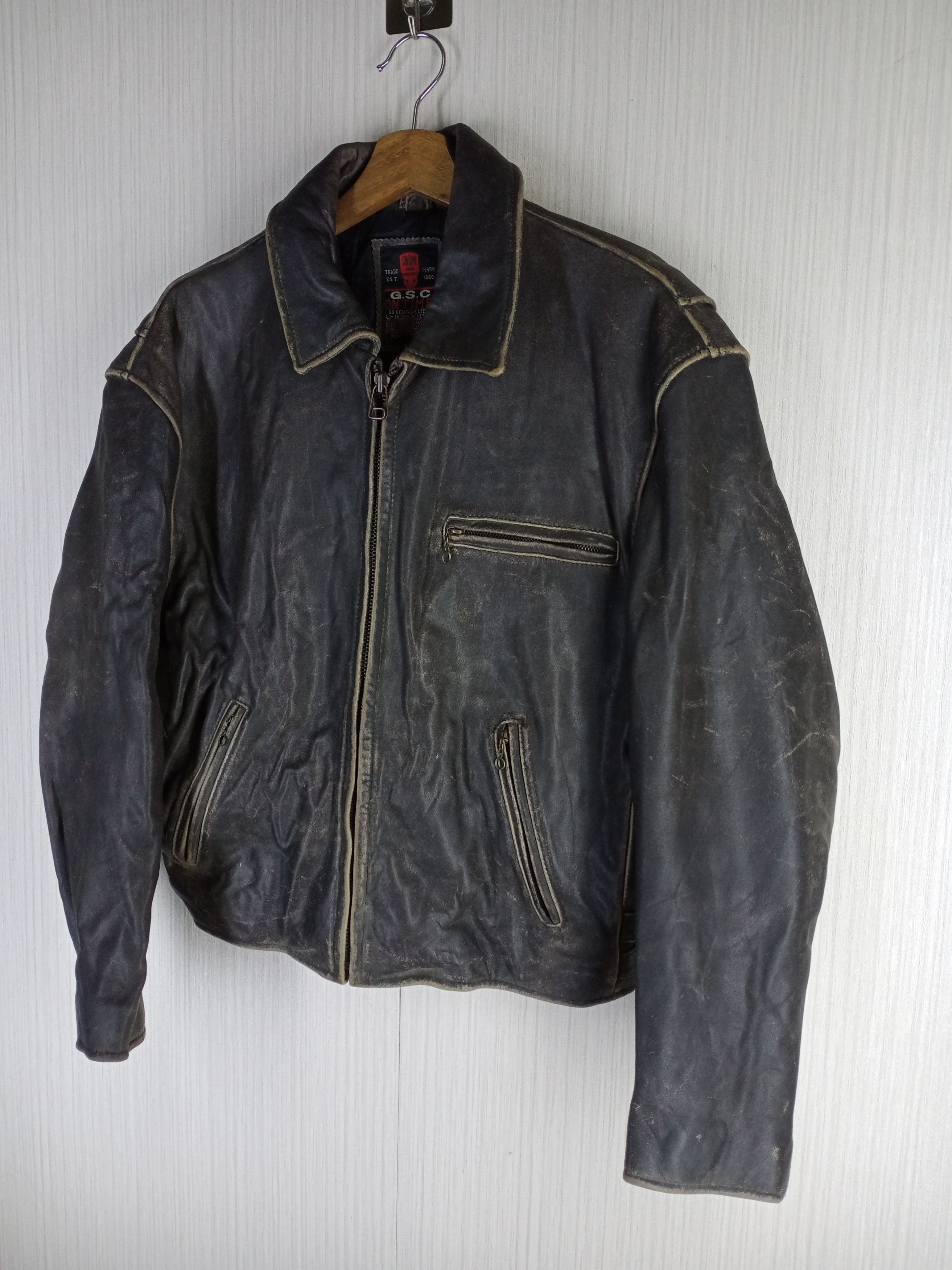 Genuine Leather Vintage G.S.C Ontime Road Masters Genuine Leather Jacket Size US M / EU 48-50 / 2 - 3 Thumbnail