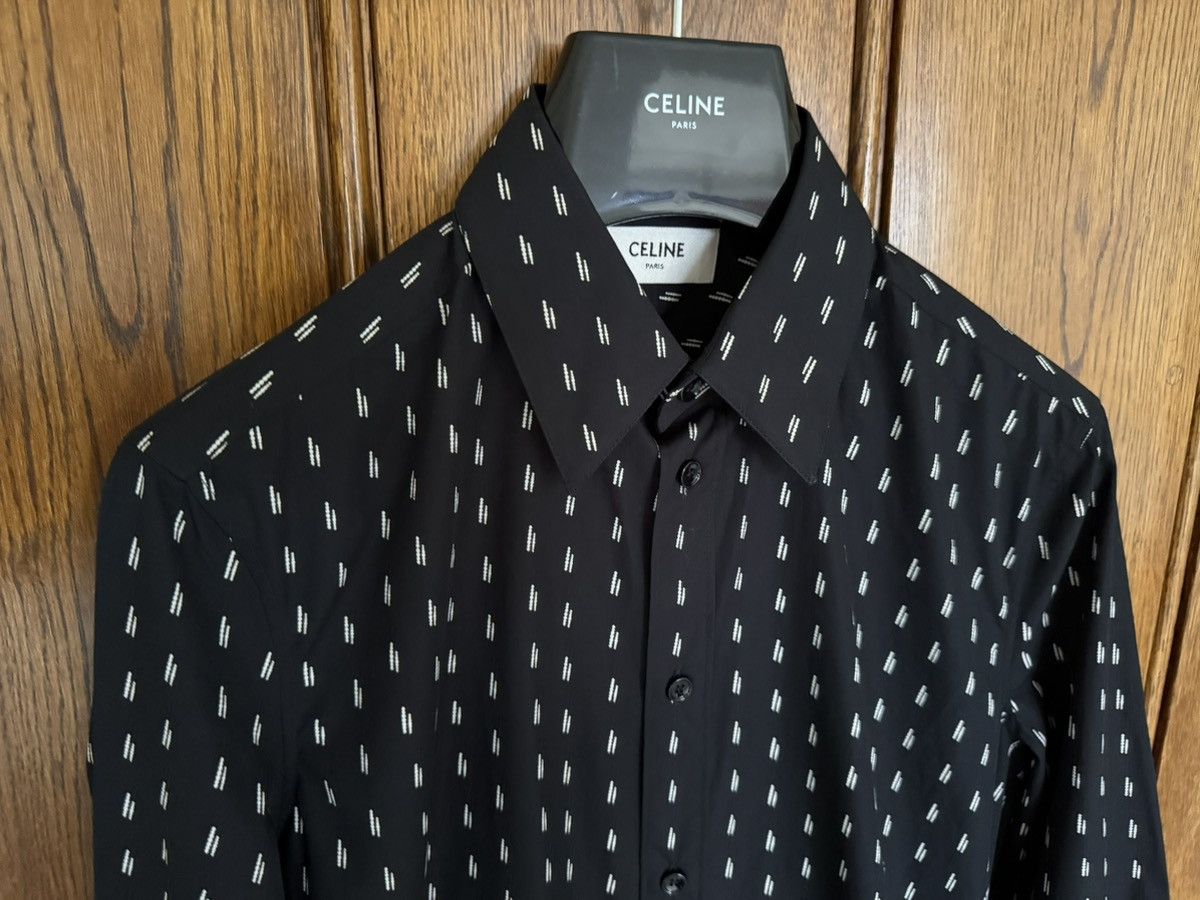Celine SS19 Grail Celine lines stripe black white shirt Hedi 37 new Size US S / EU 44-46 / 1 - 8 Thumbnail