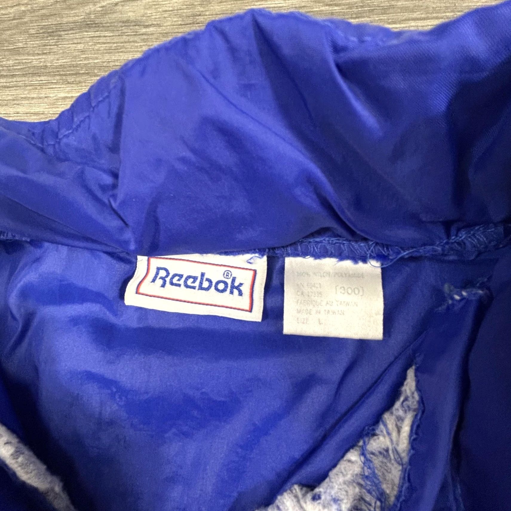 Reebok VINTAGE Reebok Jacket Mens L Blue Nylon Windbreaker 1/4 Zip Pockets Lightweight 90s Pullover Size US L / EU 52-54 / 3 - 4 Thumbnail