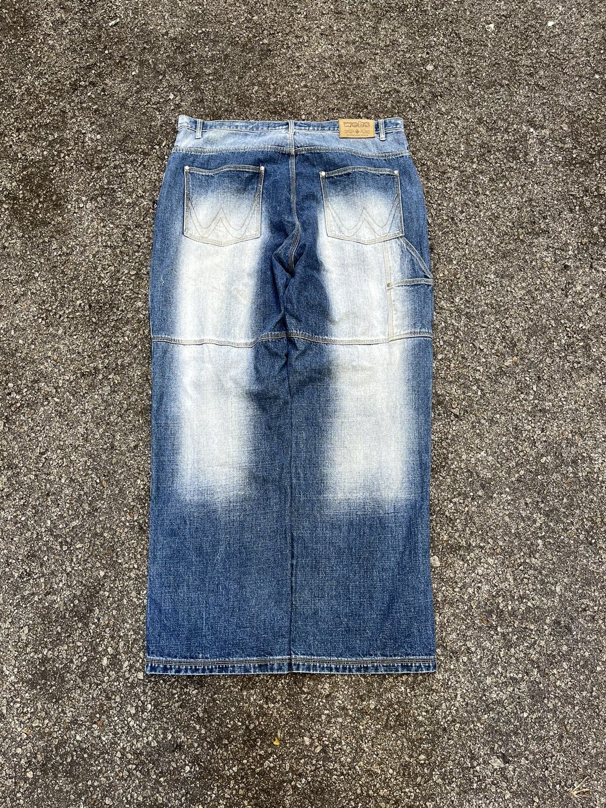 Southpole Crazy Vintage Y2K Baggy Webs Denim Faded Jeans Size US 40 / EU 56 - 10 Thumbnail