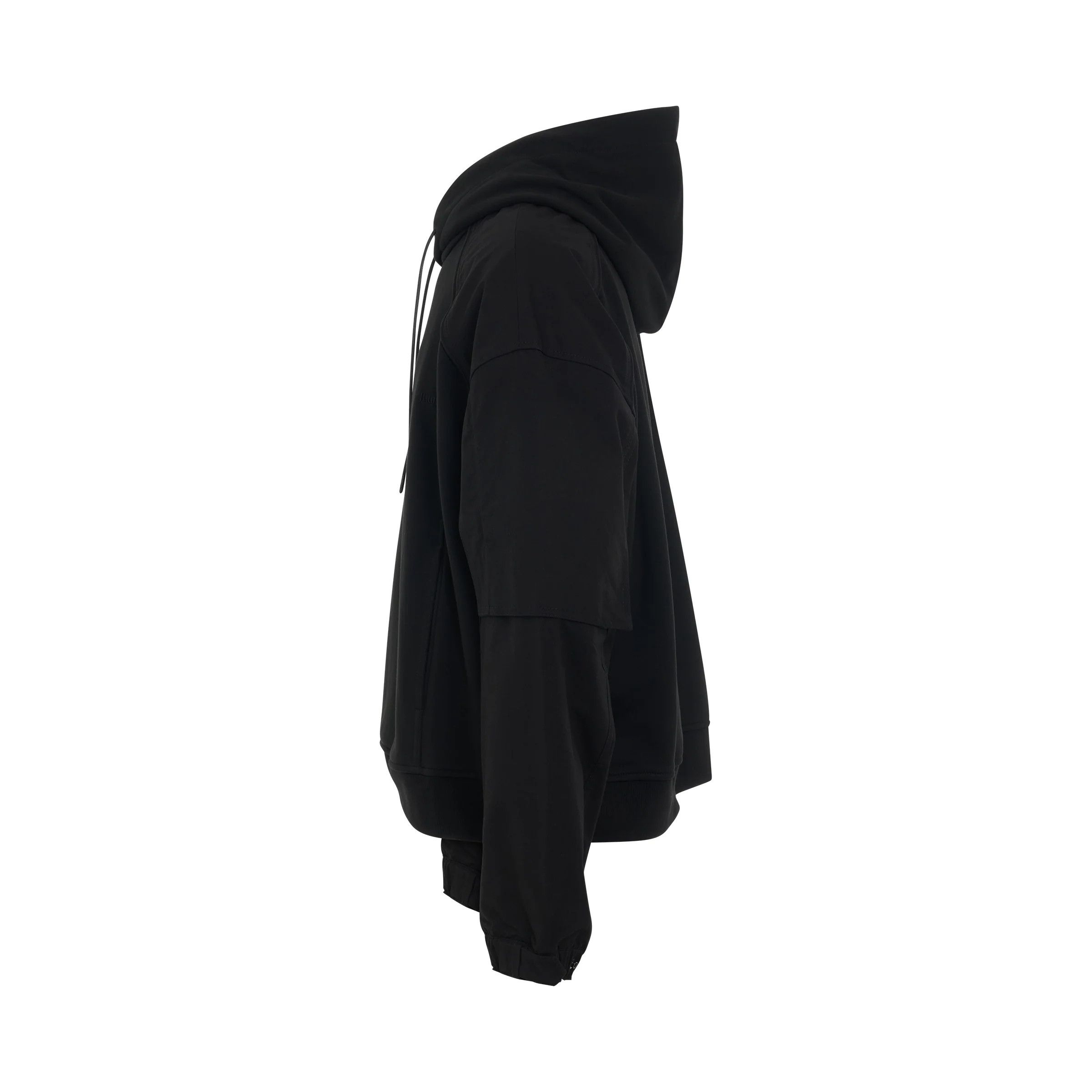 Juun.J o1mris0824 Jersey Hoodie in Black Size US M / EU 48-50 / 2 - 3 Thumbnail