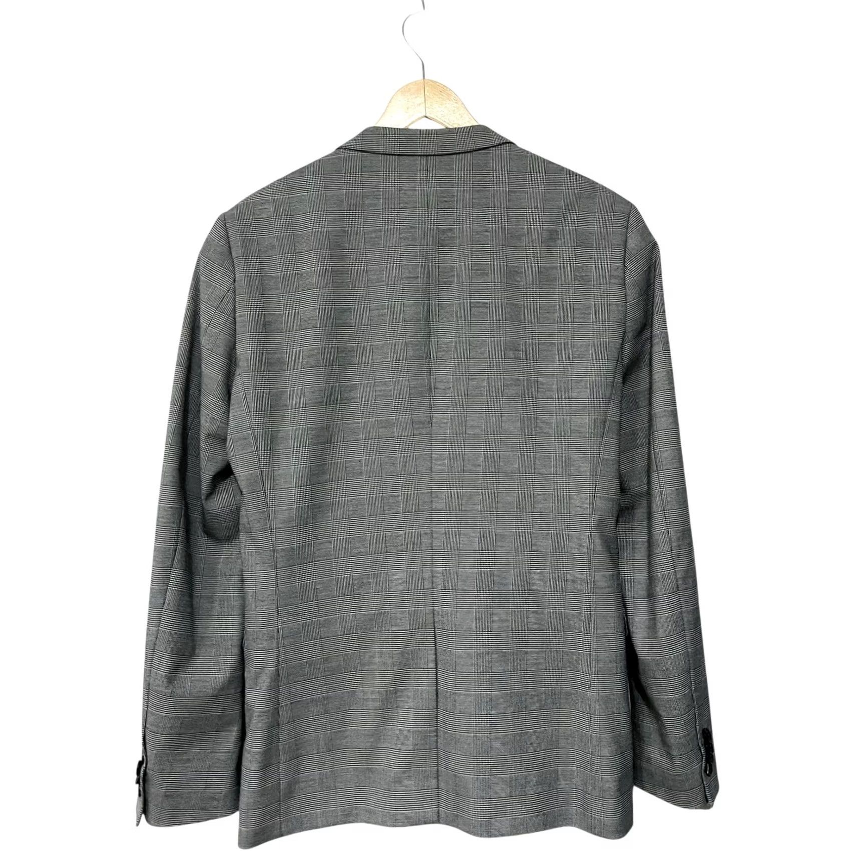 H&M H&M Men’s Checked Jacket Skinny Fit Plaid Blazer 36R Gray Black 1-Button Suit Jacket Mens Regular 2 Piece Vintage No Size 36R - 3 Thumbnail