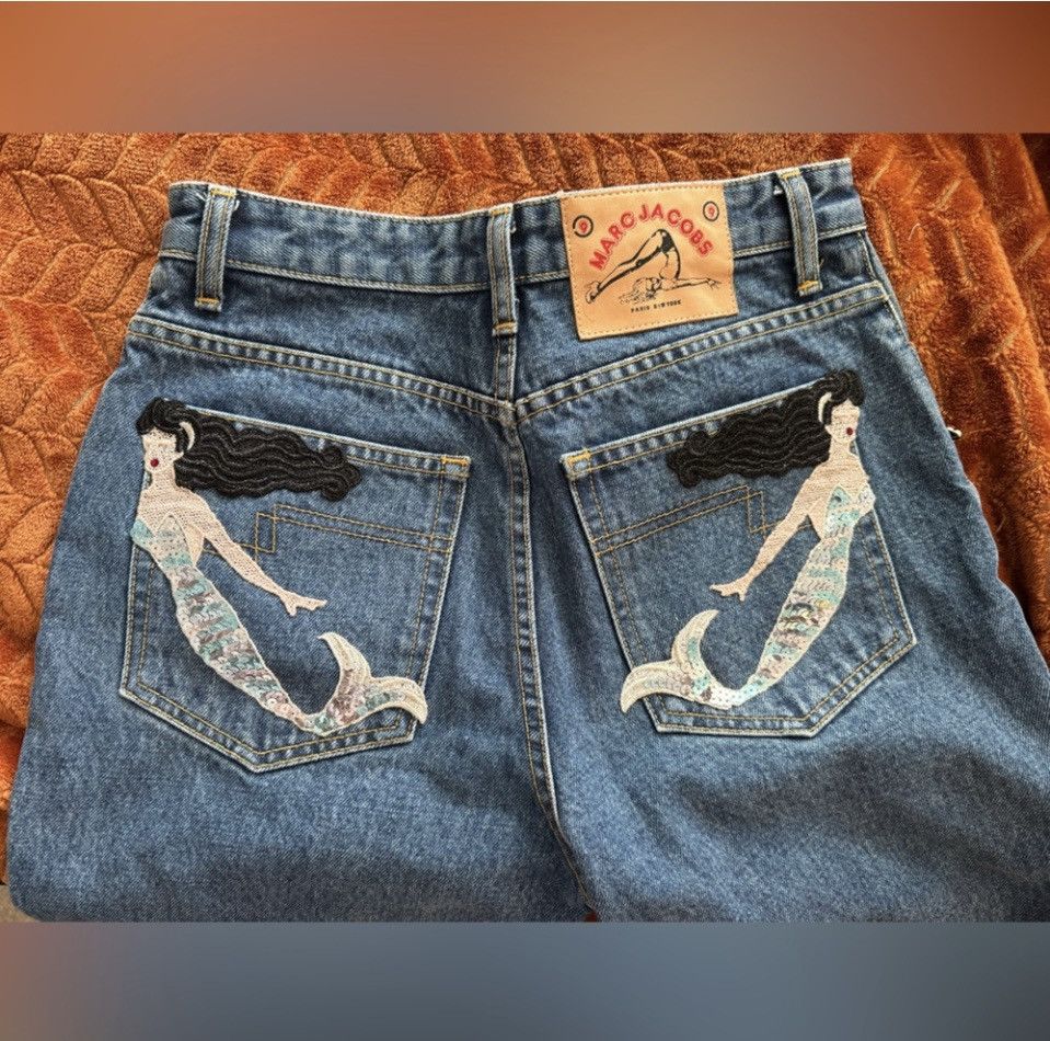 Marc Jacobs NWOT Marc Jacobs Sequin Embellished Mermaid Jeans Size 27" / US 4 / IT 40 - 12 Thumbnail