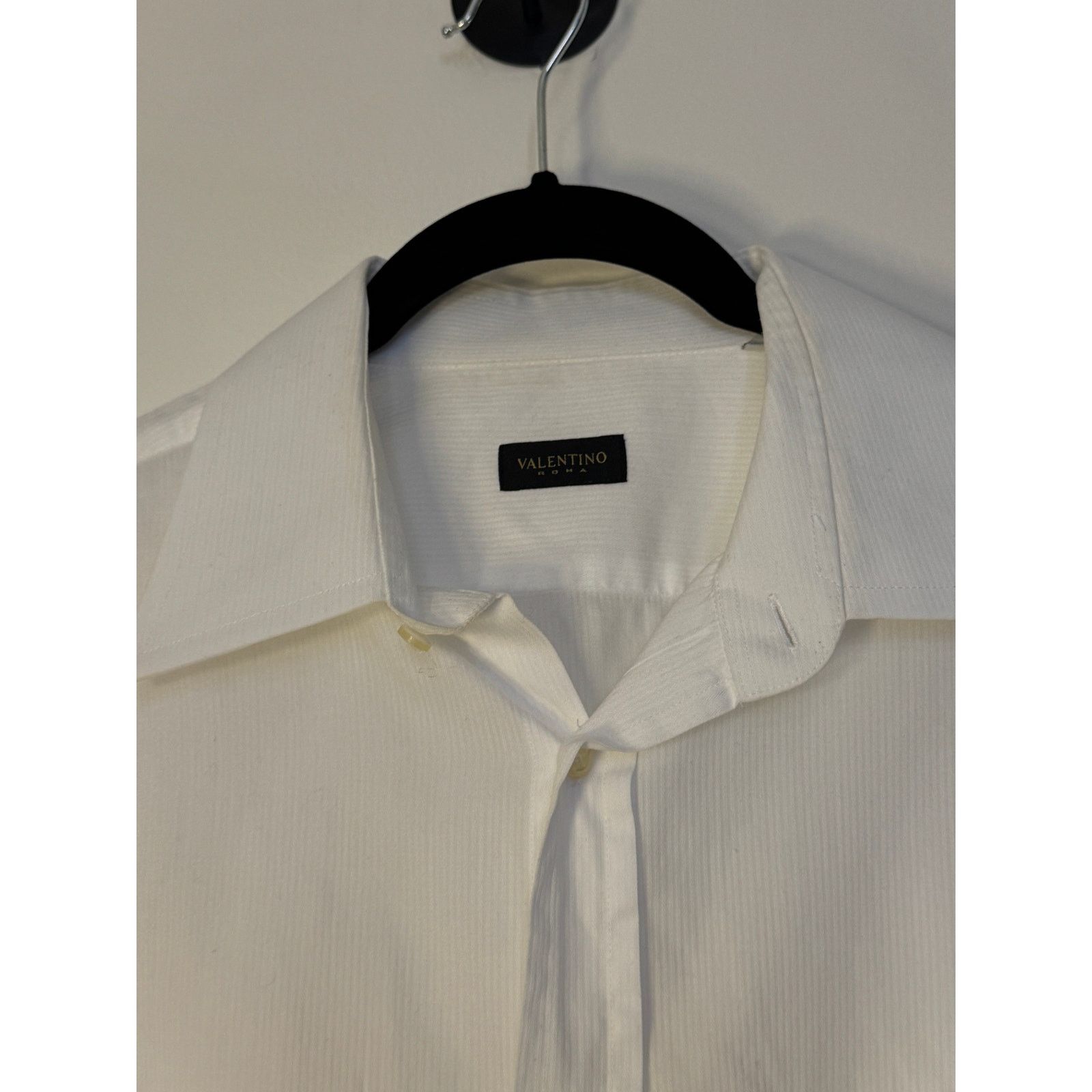 Valentino Valentino Roma Men's White Long Sleeve Shirt Size US S / EU 44-46 / 1 - 3 Thumbnail