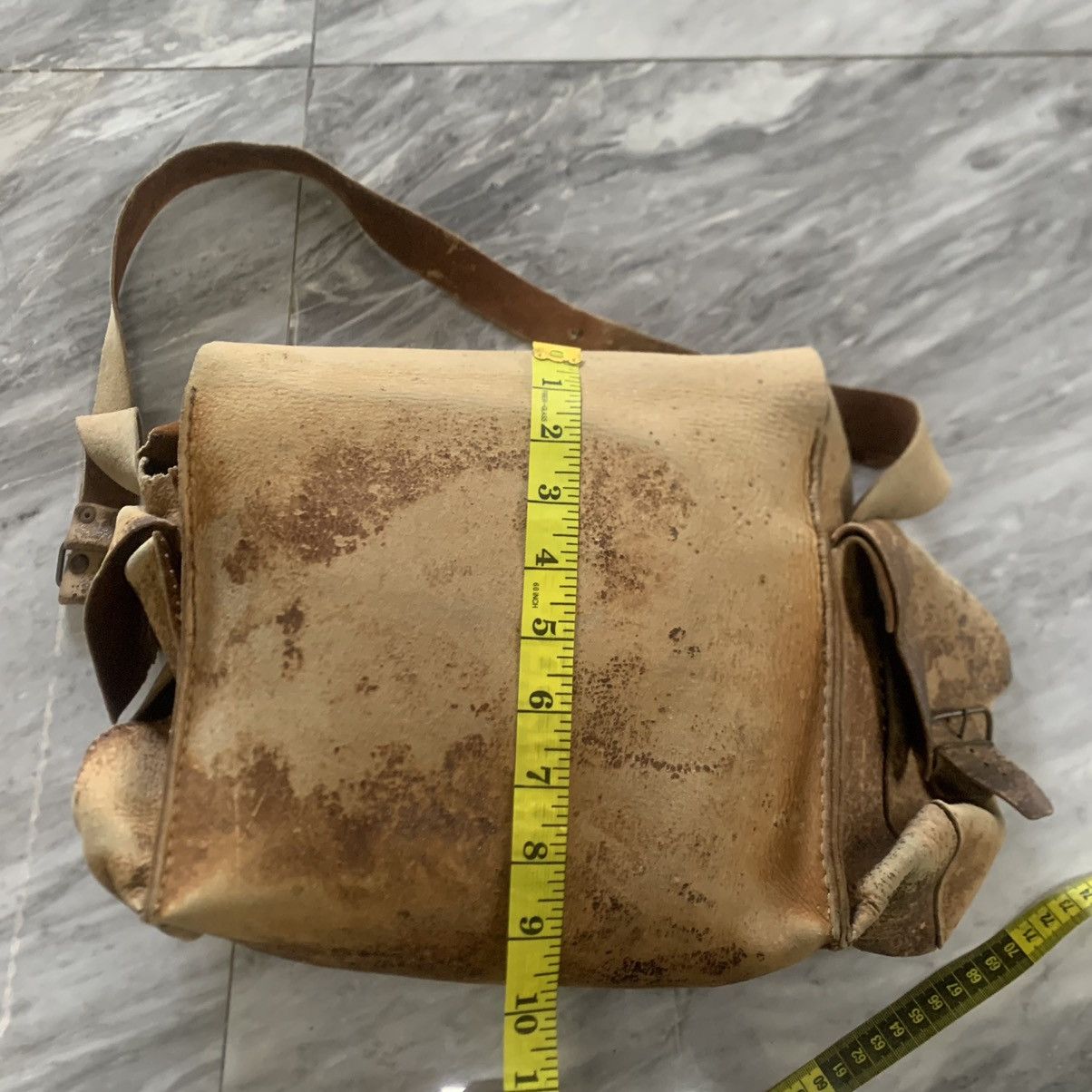 Genuine Leather Thrashed Vintage Genuine Leather Bag Size ONE SIZE - 11 Thumbnail
