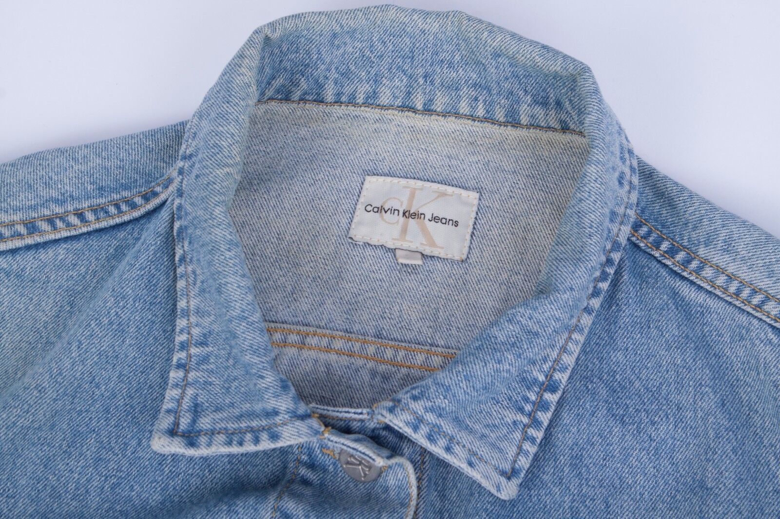 Calvin Klein × Vintage Vintage Women's Calvin Klein Denim Jacket Blue L Italy Size L / US 10 / IT 46 - 8 Thumbnail