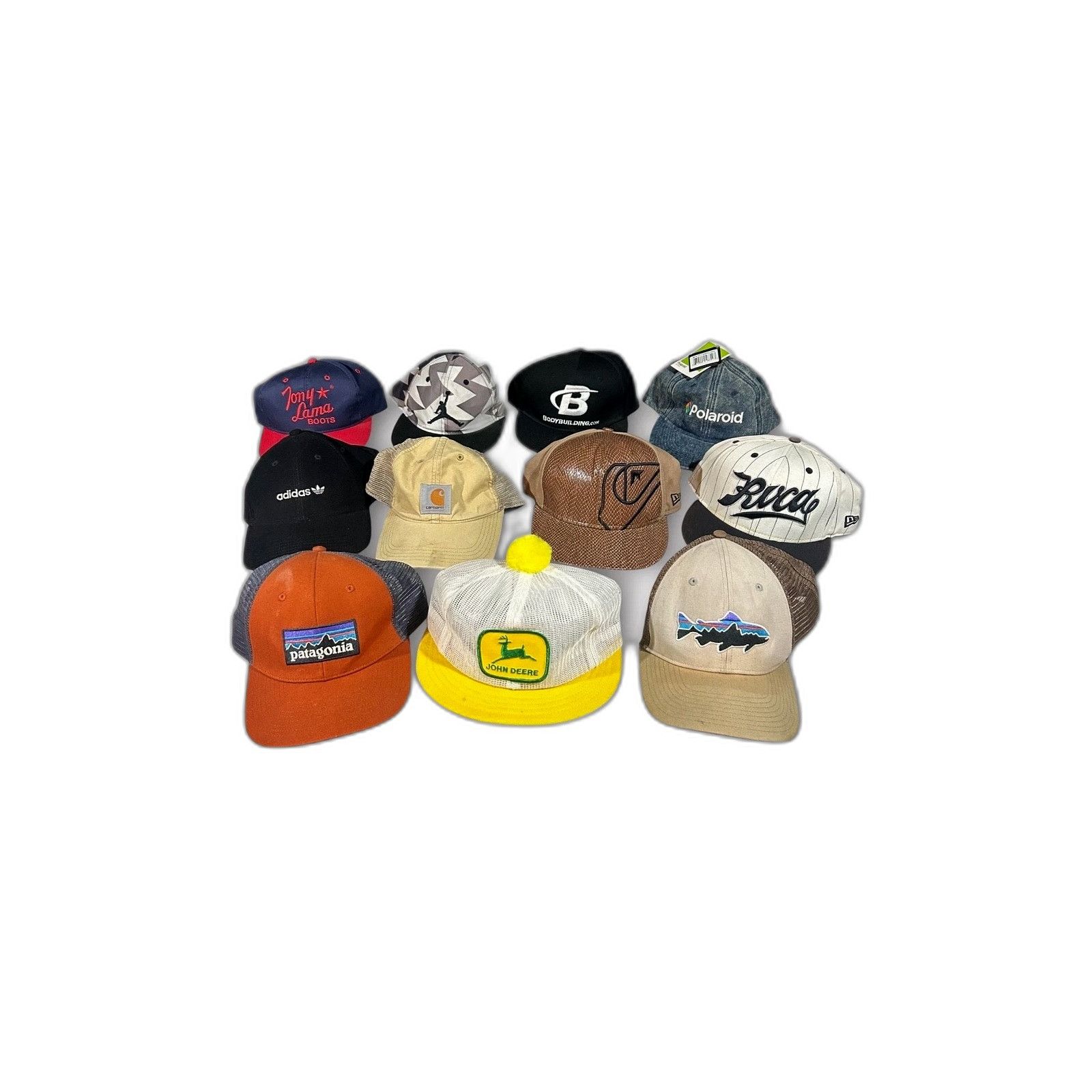 Patagonia Lot of 11 Brand Hats Patagonia Carhartt Adidas Vintage Resel Size ONE SIZE - 1 Thumbnail