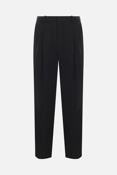 Saint Laurent Paris o1s1wg111125 High Waisted Pants in Grain De Poudre in Black Size US 32 / EU 48 - 1 Thumbnail