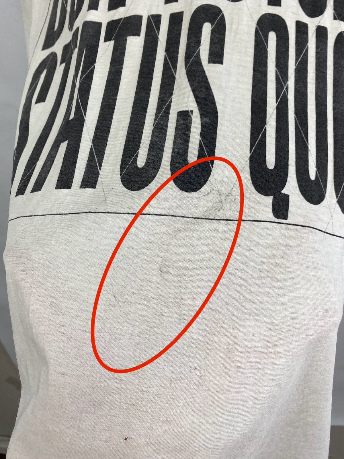 Band Tees × Vintage 🏴󠁧󠁢󠁥󠁮󠁧󠁿 Vintage 90s Status Quo Radio News Don’t Stop T-Shirt Retro Size US L / EU 52-54 / 3 - 7 Thumbnail
