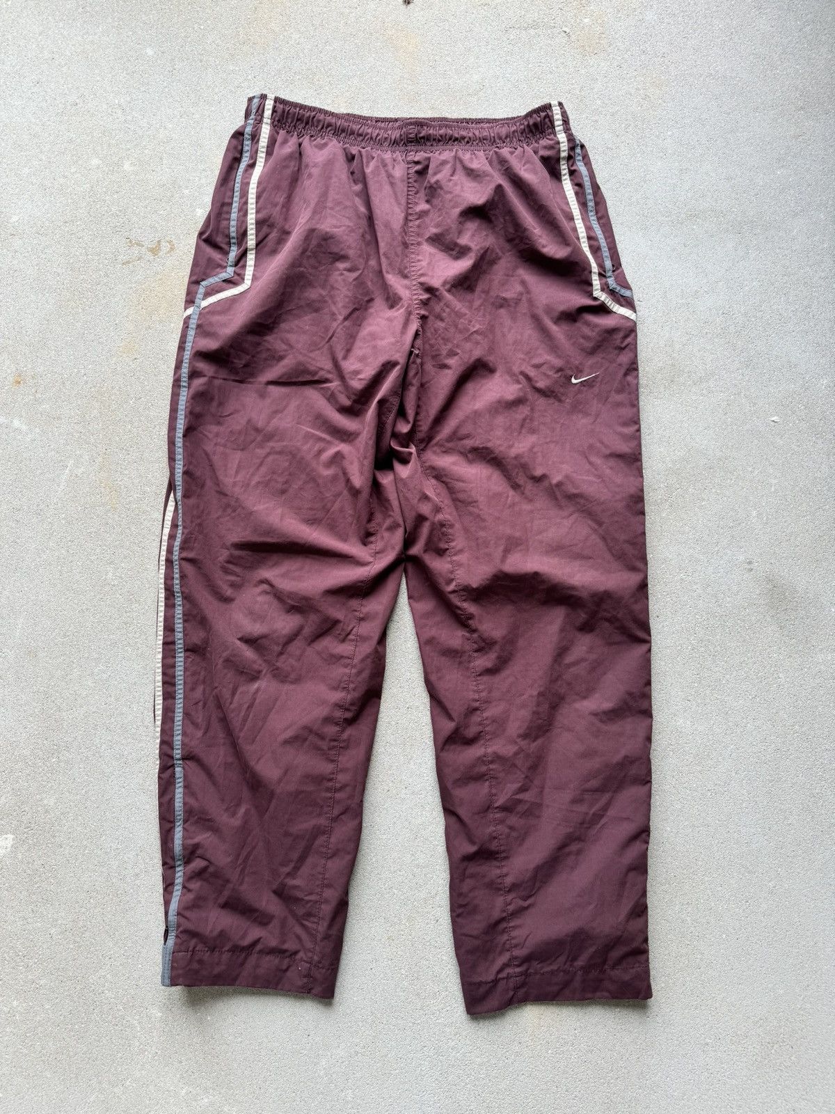 Nike Nylon Drill Track Pants Swoosh Y2K Rap TN