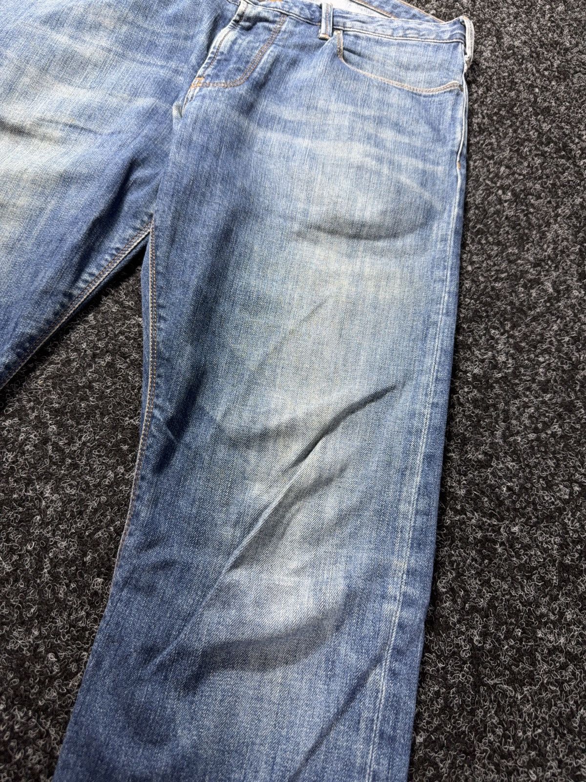 Giorgio Armani 00s AJ Armani Jeans J06 Slim Fit Dirty Distressed Jeans Size US 33 - 5 Thumbnail