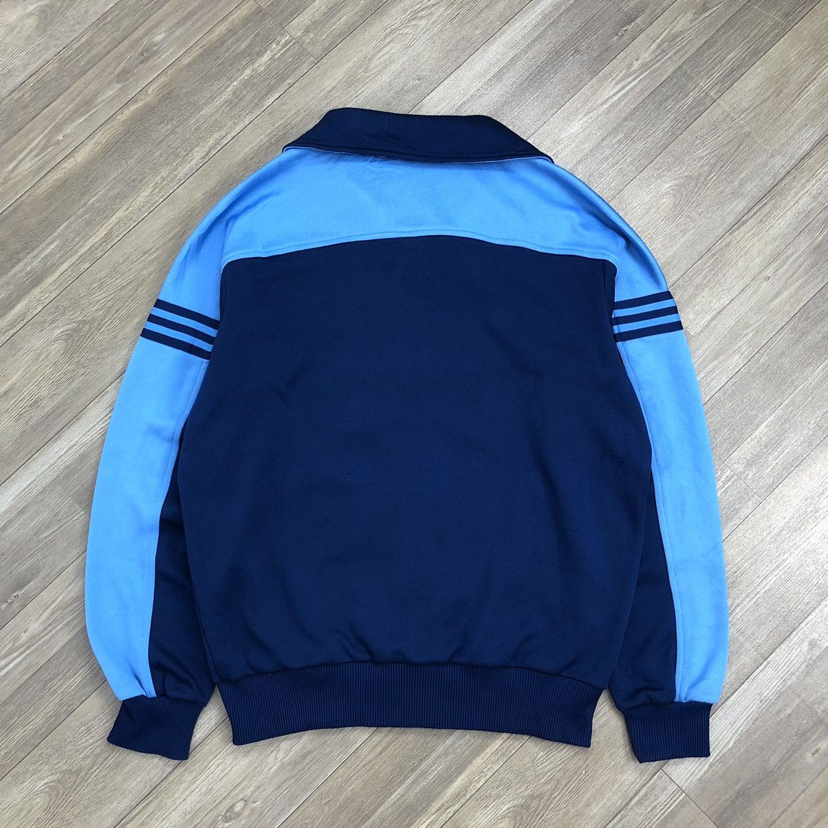 Adidas × Vintage 🇩🇪Vintage 80s Adidas Descente Blue Track Jacket Size US M / EU 48-50 / 2 - 14 Thumbnail
