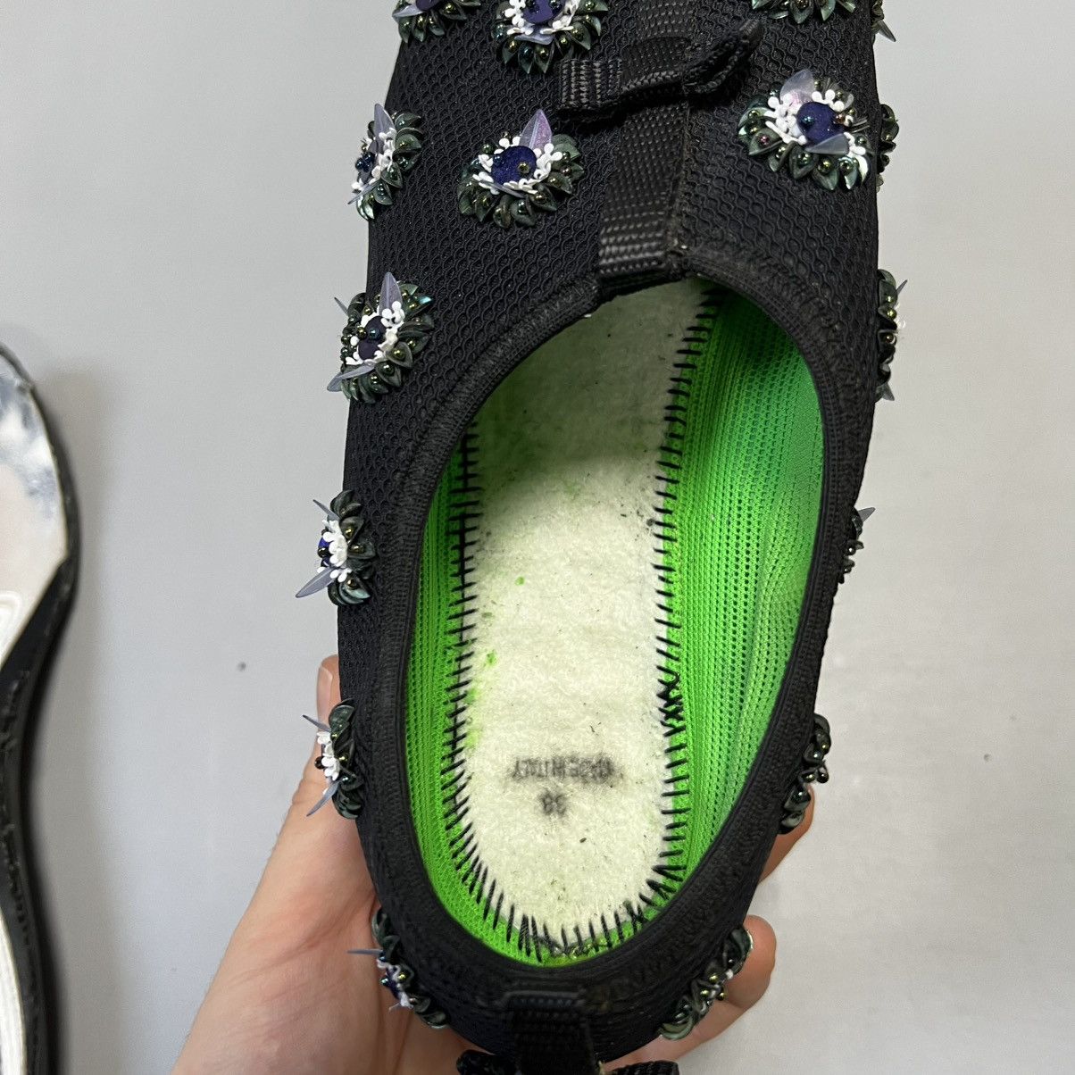 Dior Dior Fusion Embellished Mesh Sneakers Black Size US 8 / IT 38 - 22 Thumbnail