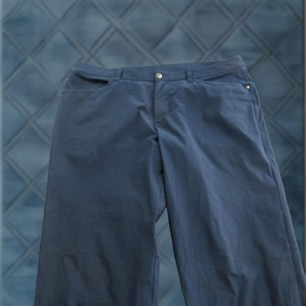 Lululemon Lululemon Pants Men 36x32 Blue Flat Front Chino Straight Leg Casual Pockets Size US 36 / EU 52 - 1 Thumbnail