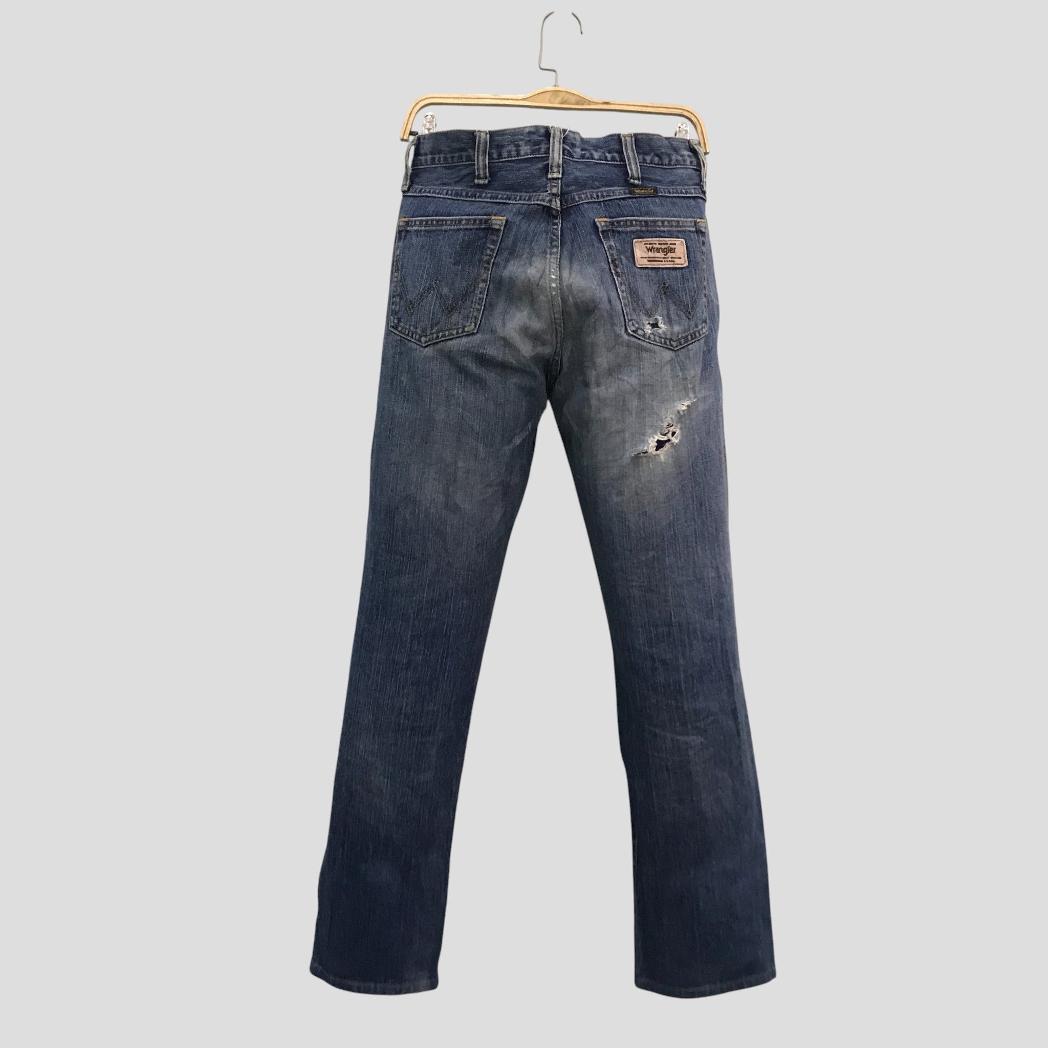 Wrangler Vintage Retro Wrangler Jeans Light Wash Straight Leg Size US 28 / EU 44 - 2 Thumbnail