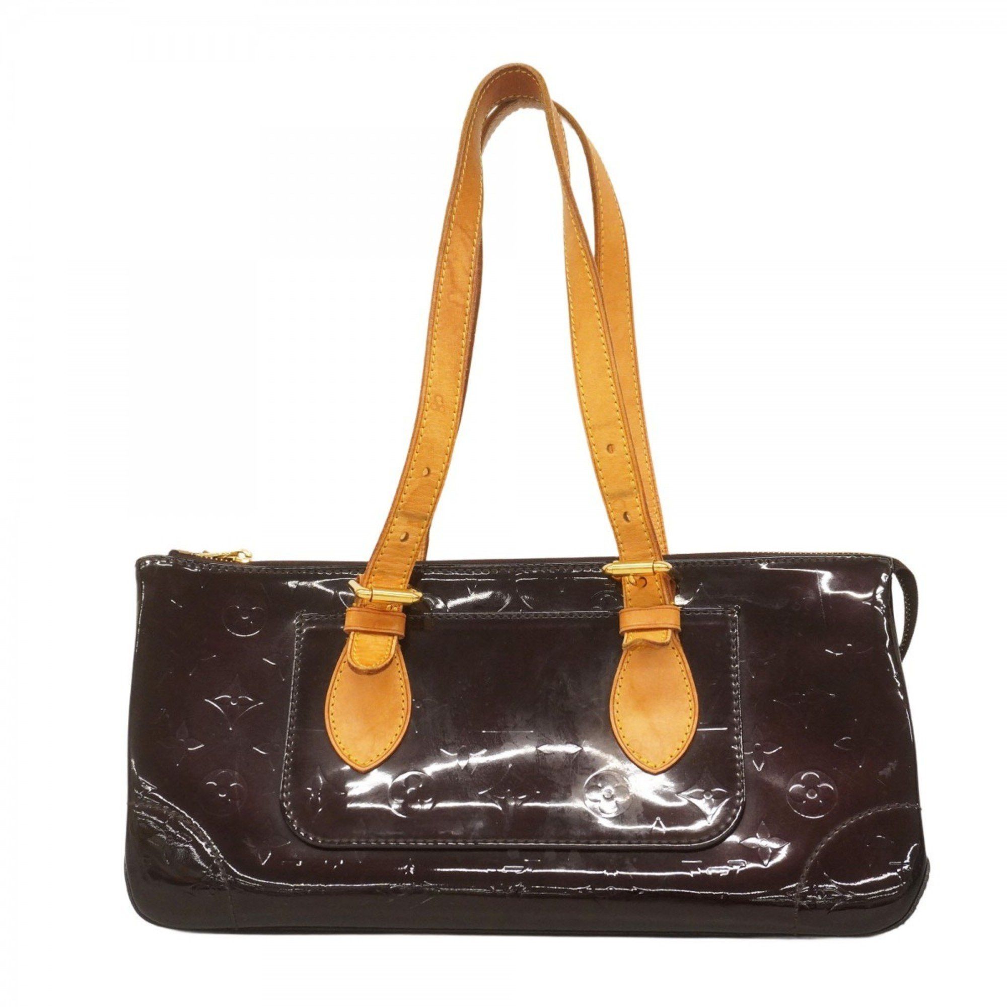Louis Vuitton Shoulder Bag Vernis Rosewood Avenue M93510 Amaranth Women's