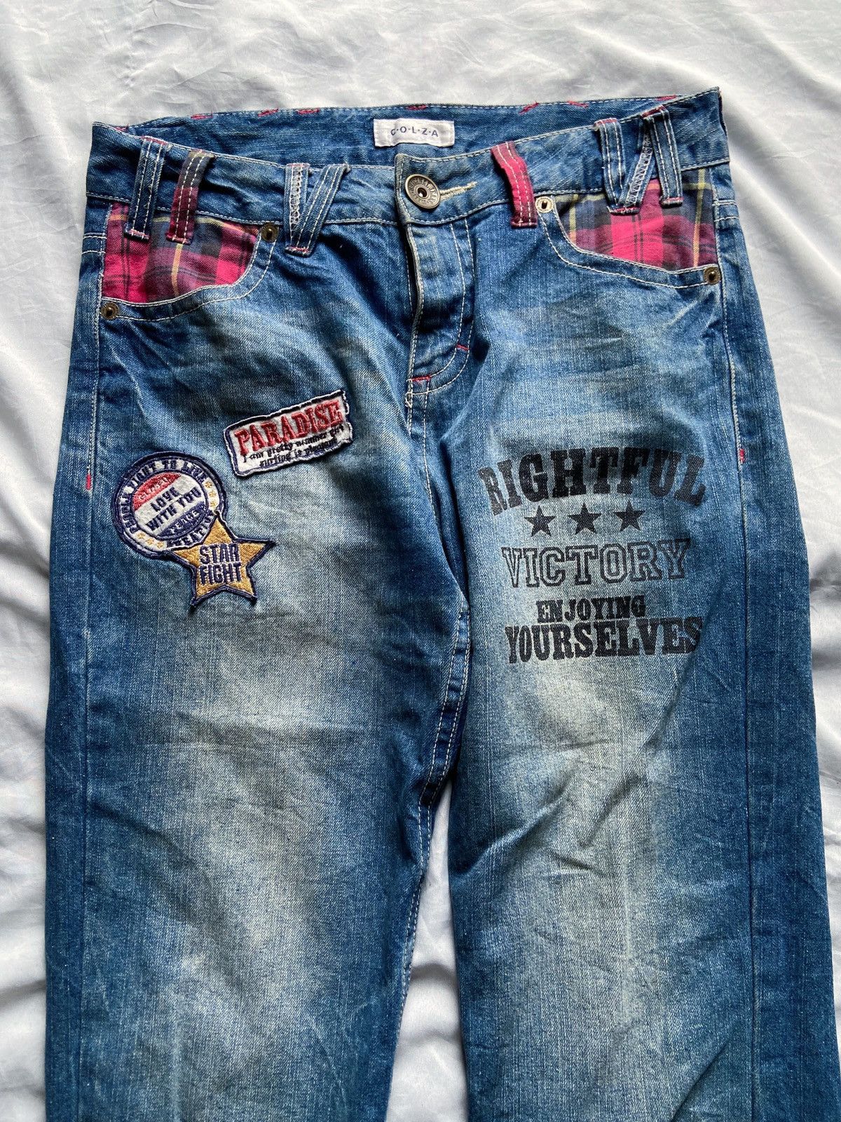 Japanese Brand JAPANESE COLZA Y2K DENIM PANTS Size US 32 / EU 48 - 4 Thumbnail