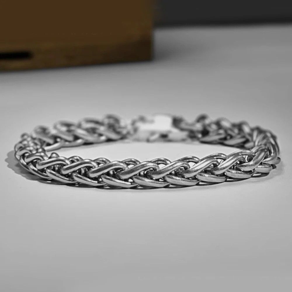 Other Titanium Alloy Link Chain Bracelet Bangles Gift For Him Size ONE SIZE - 1 Thumbnail