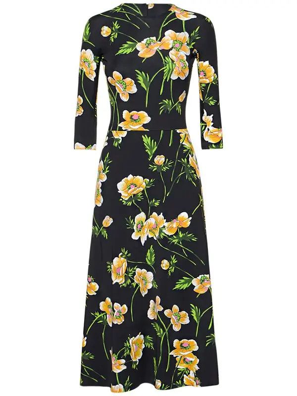 Balenciaga o1y0625 Midi Dress in Multicolor Size M / US 6-8 / IT 42-44 - 1 Thumbnail