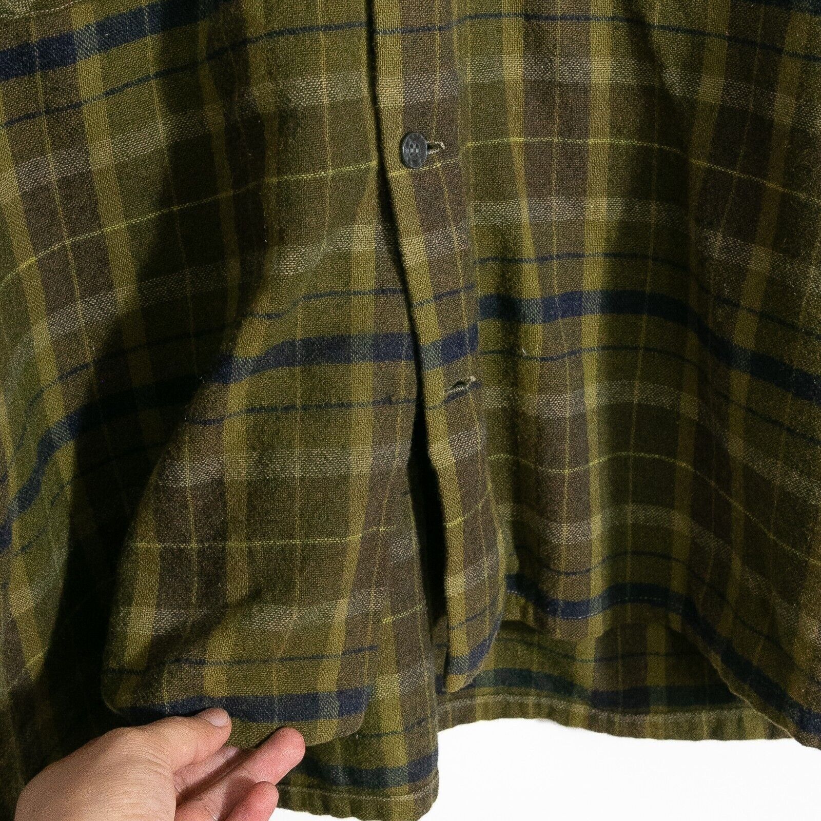 Sears × Vintage Vintage Sears Wool Button Up Shirt XL Long Sleeve Distressed Size US XL / EU 56 / 4 - 3 Thumbnail