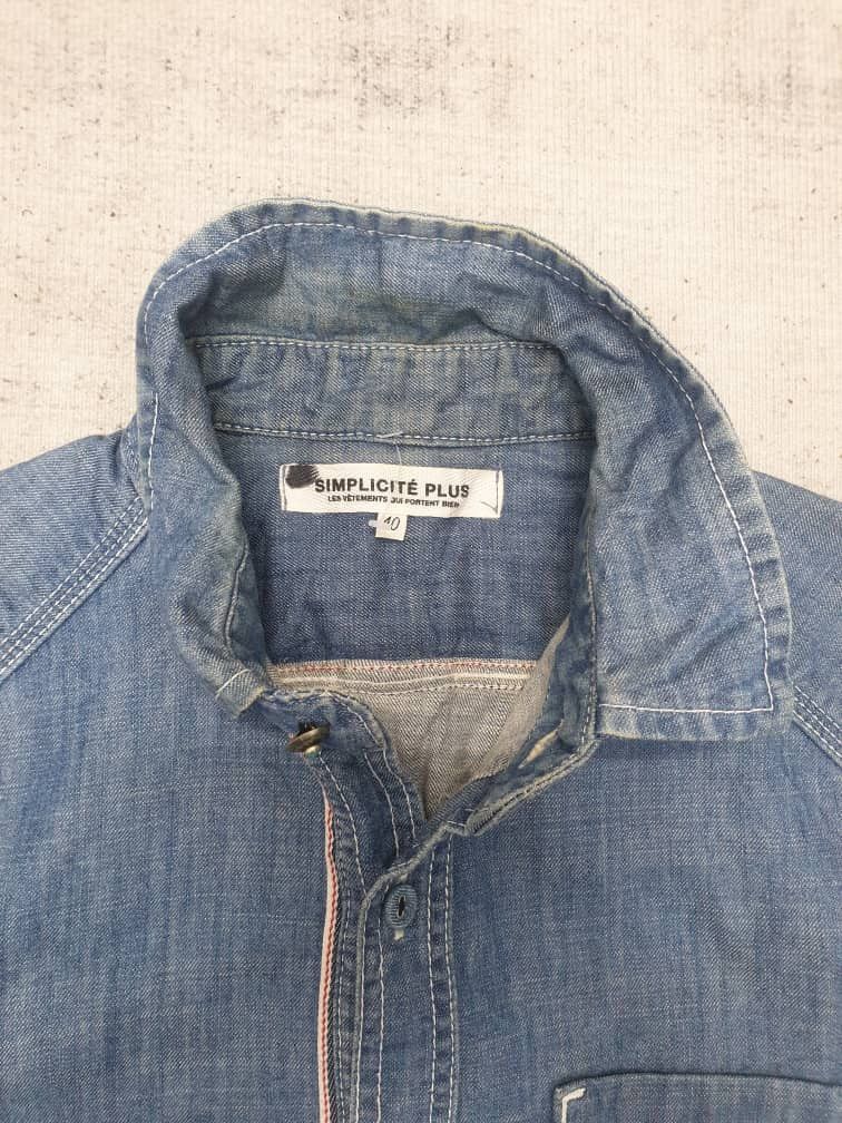 Japanese Brand Simplicite plus salvedge design chambray shirt Size US M / EU 48-50 / 2 - 3 Thumbnail