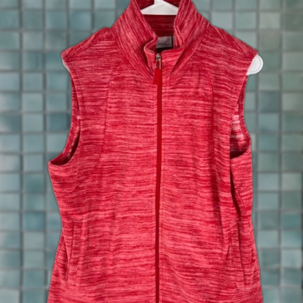 Pinko Kim Rogers Vest Womens M Pink Full Zip Pockets Light Weight Gray Softshell Pocketed Mid-Length Zip Vest Womens Size M / US 6-8 / IT 42-44 - 1 Thumbnail
