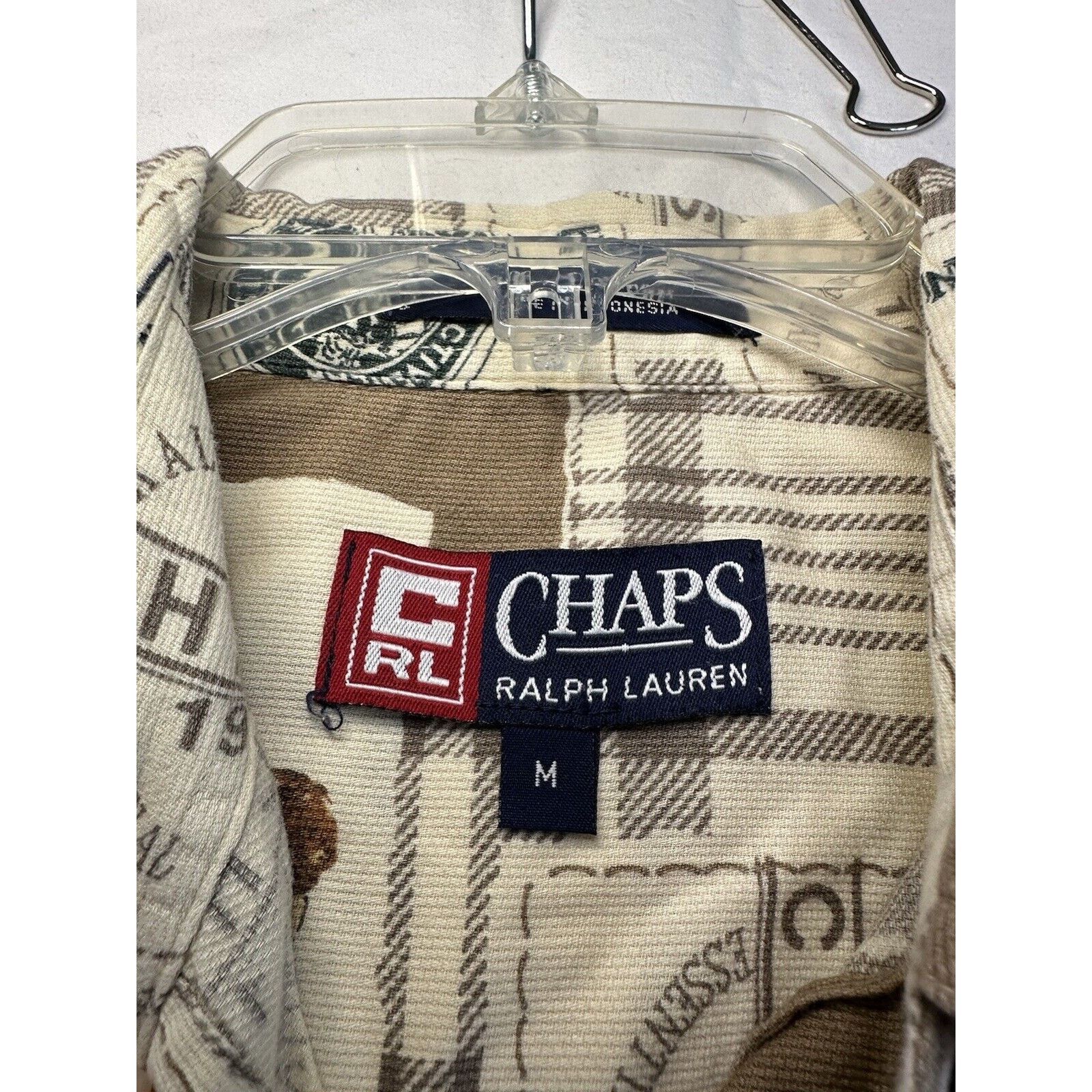 Chaps Chaps Ralph Lauren Button Shirt Medium Fishing Vintage 90s Size US M / EU 48-50 / 2 - 6 Thumbnail