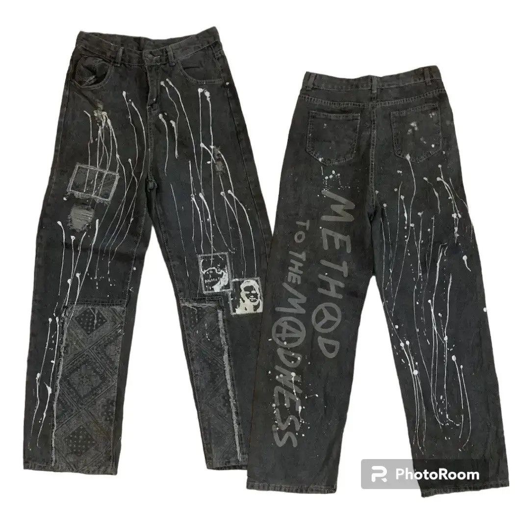 If Six Was Nine Japanese Vintage Splish Painter Jeans Patchwork Style Pants Size US 28 / EU 44 - 1 Thumbnail