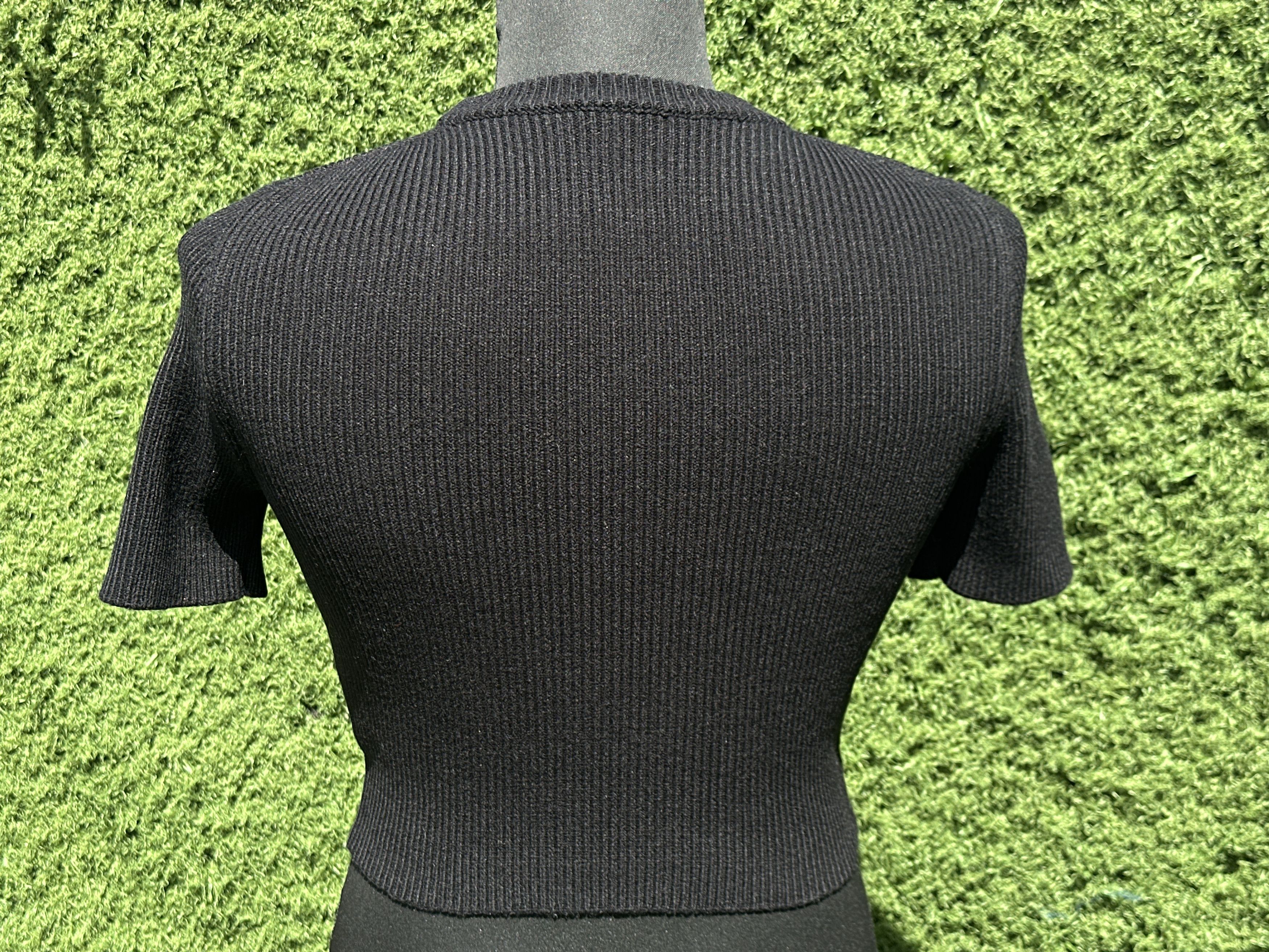Loewe Loewe Short Sleeve Cropped Rib Knit Top Anagram Size M Size M / US 6-8 / IT 42-44 - 5 Thumbnail