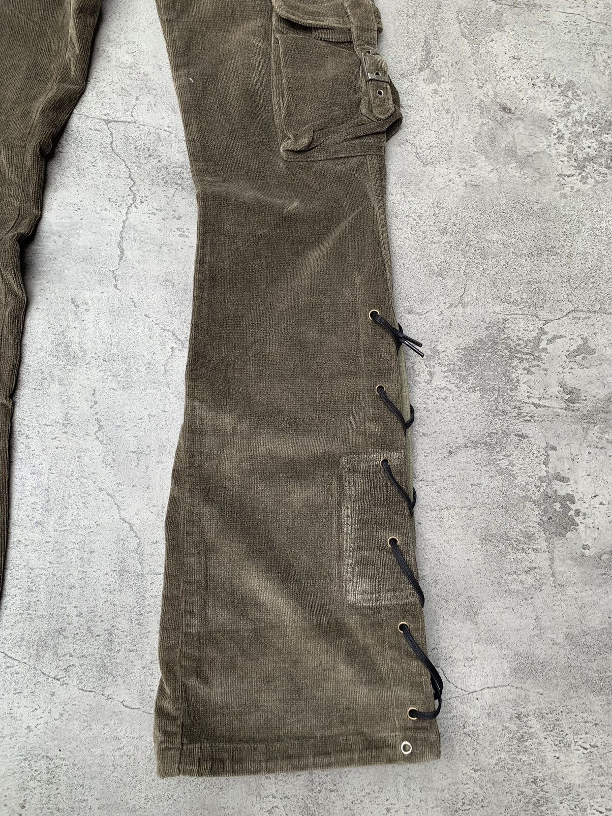 Japanese Brand ICHIOKU velvet corduroy lace-up flared pants Size US 26 / EU 42 - 3 Thumbnail