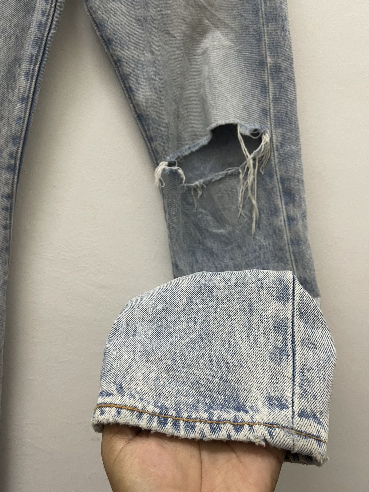 Levi's Vintage Clothing Rare LEVIS 501 Made in Mexico Distressed Grunge Style Size US 29 - 3 Thumbnail