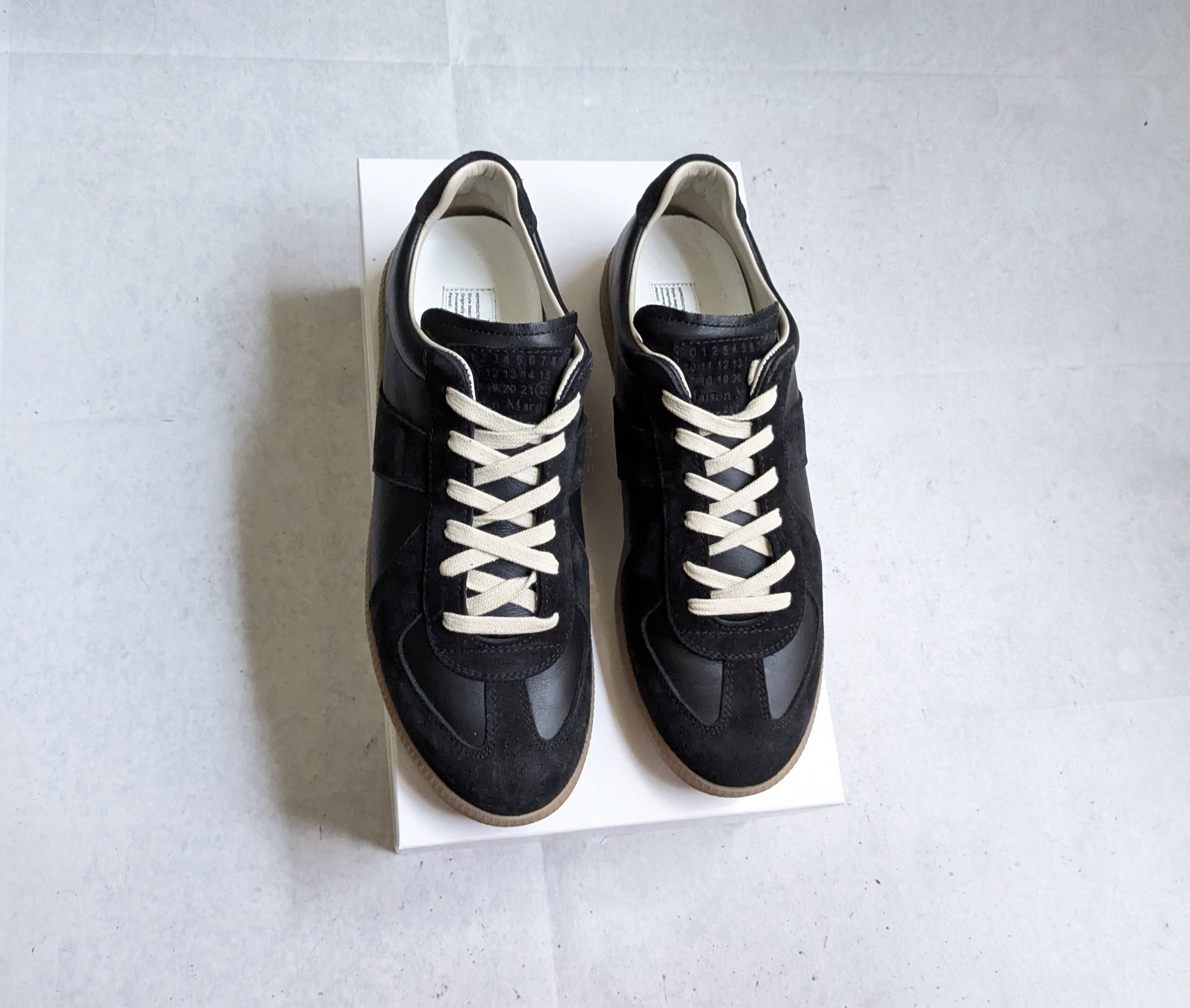 Maison Margiela GAT Replica Black 9 42 Low Tops Gum