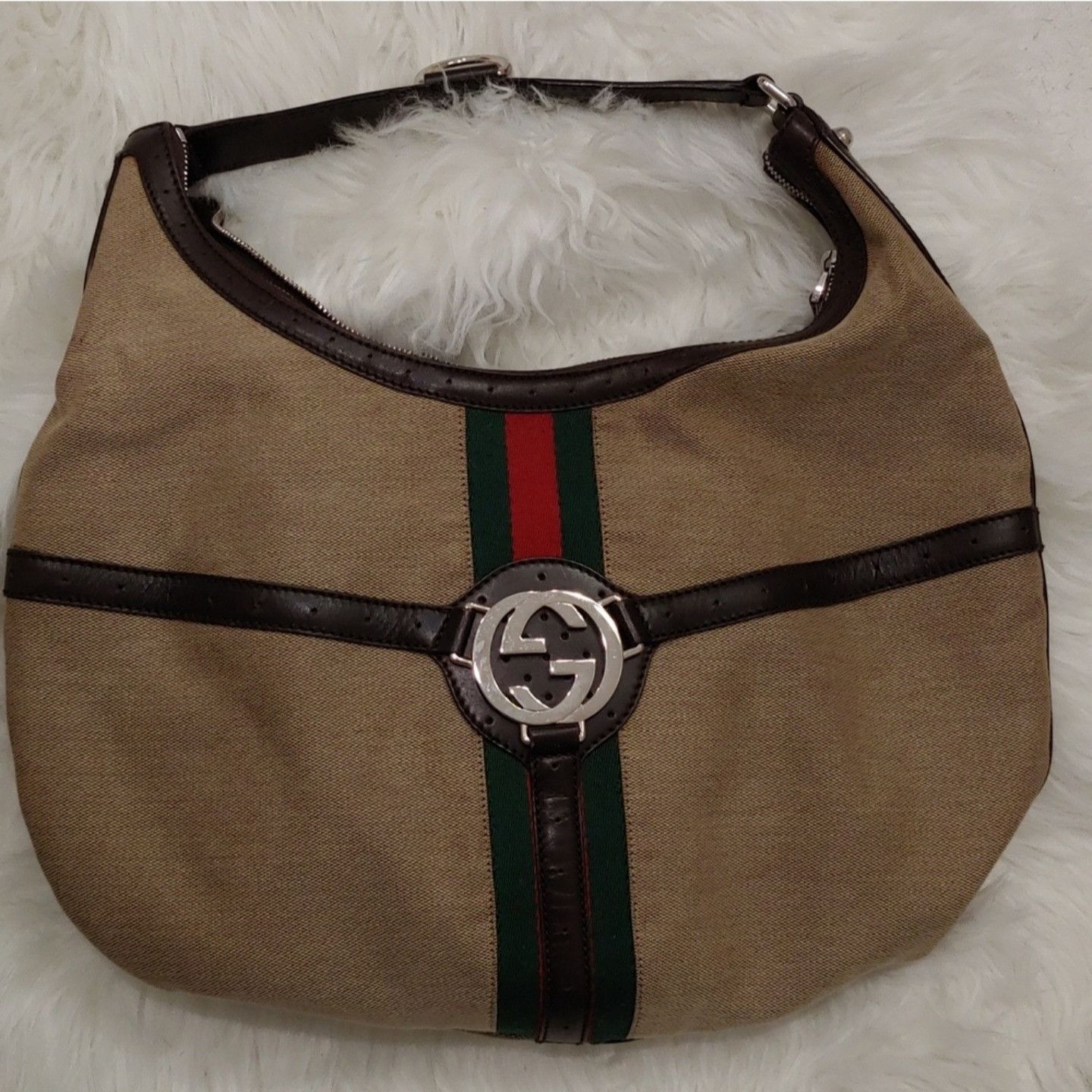 Gucci Gucci Interlocking GG Sherry Web Reins Hobo Bag Size ONE SIZE - 3 Thumbnail