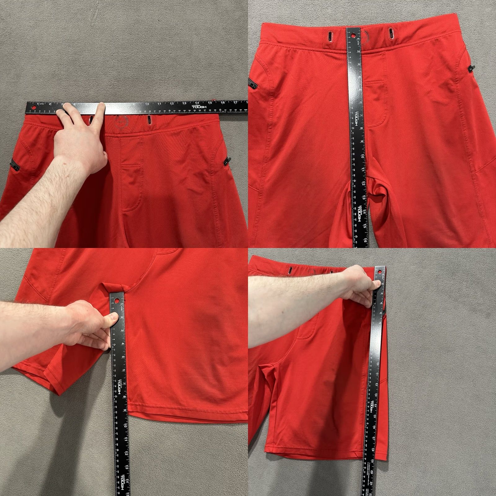 Vintage HYLETE Shorts Mens Medium Red Stretch Performance Drawstring FAIR Size US 31 - 8 Thumbnail