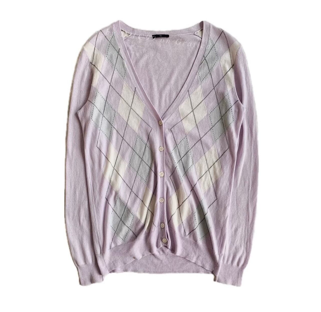 Yohji Yamamoto Vintage Y's by Yohji Yamamoto Argyle Cardigan Size US M / EU 48-50 / 2 - 1 Thumbnail