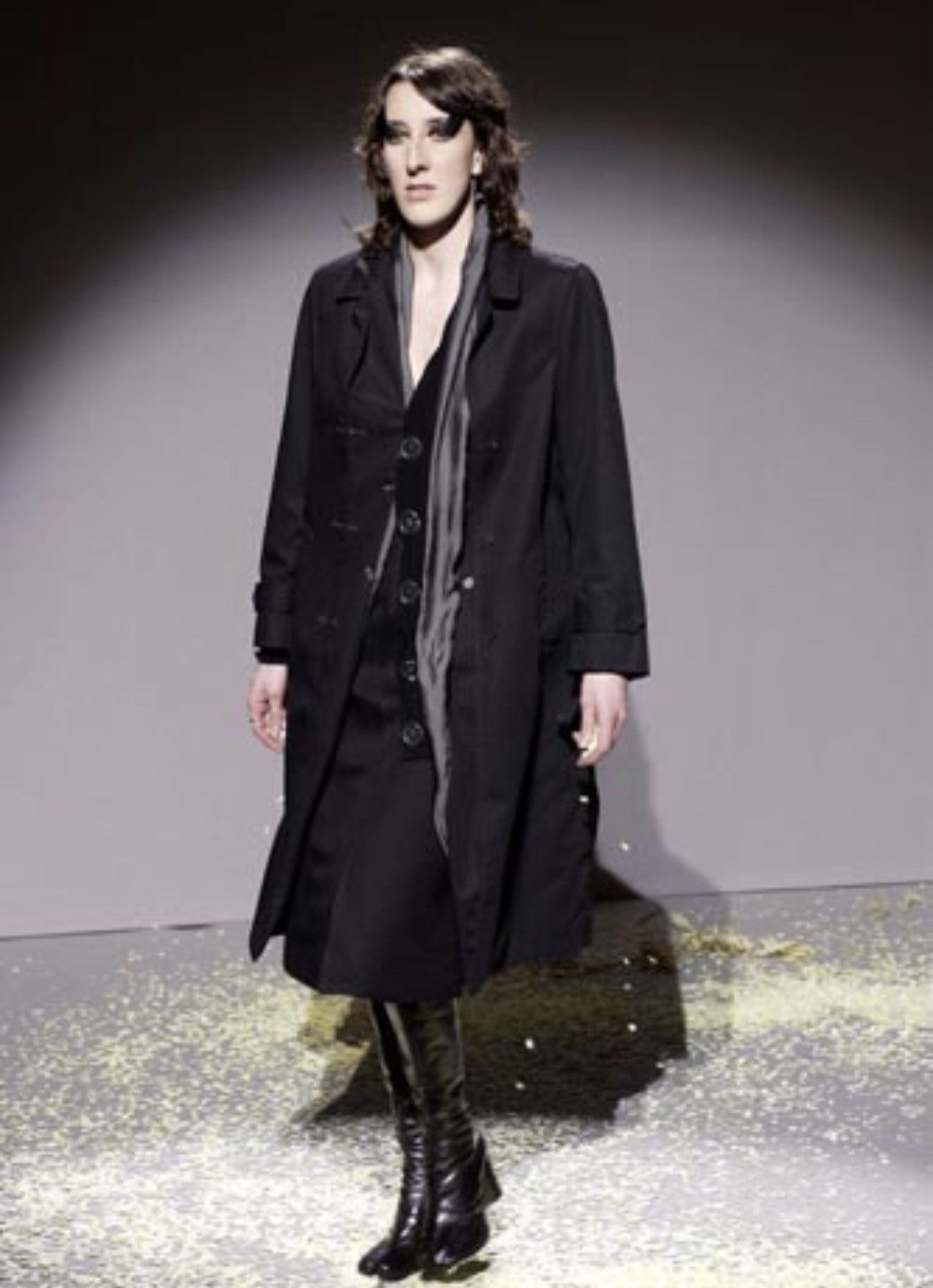 最初期　Martin Margiela 2003AW ダッフルコート　46 黒 Maison Margiela Margiela 2003 Runway Trench Coat, Exposed Lining