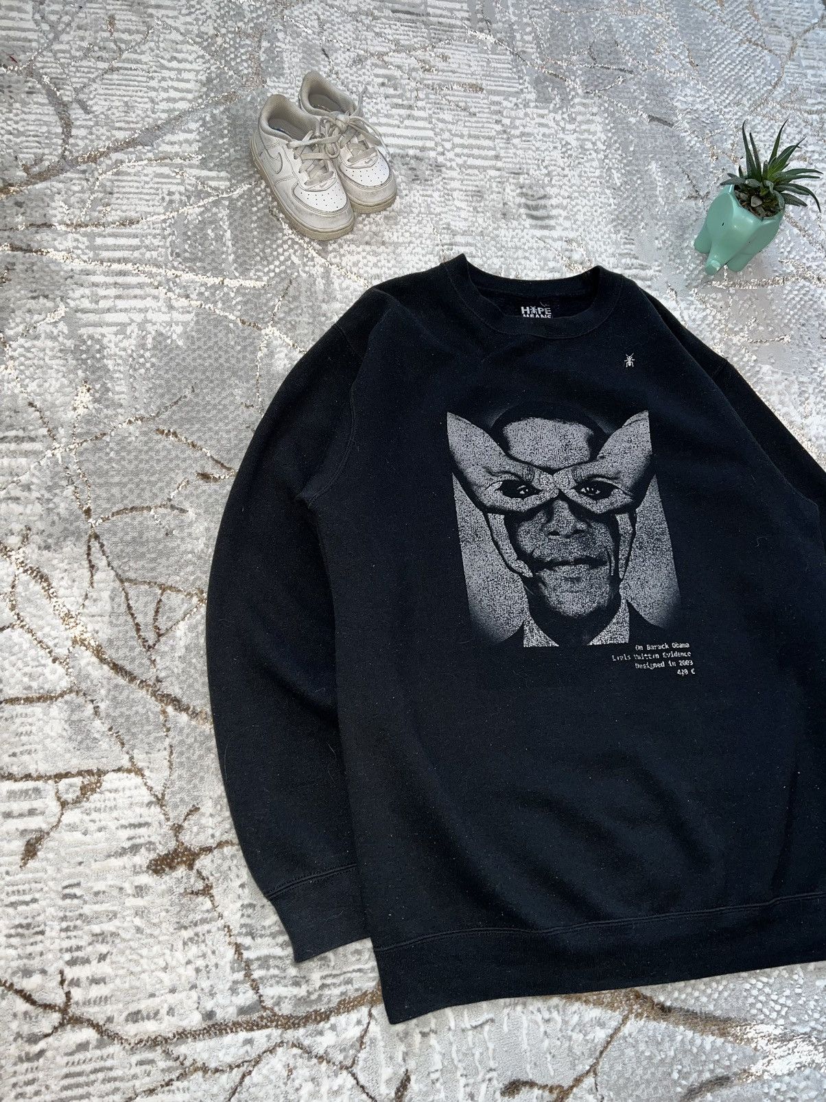 Hype Means Nothing × Vintage HYPE MEANS NOTHING BARACK OBAMA SWEATSHIRT Y2K SWEATSHIRT Size US L / EU 52-54 / 3 - 3 Thumbnail