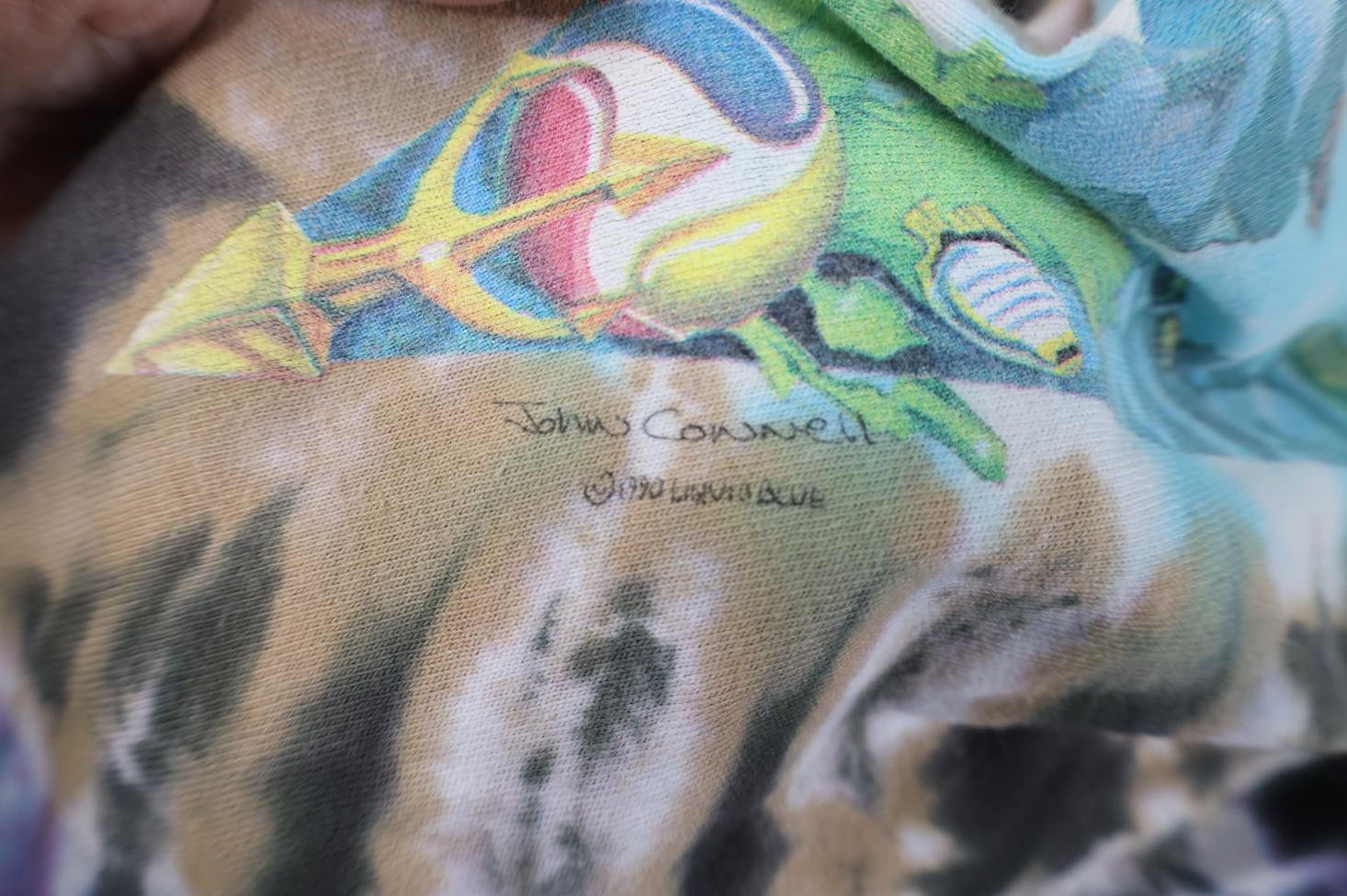 Vintage Vintage 90s Liquid Blue John Connell Tie Dye T-Shirt USA AOP Size US XL / EU 56 / 4 - 11 Thumbnail