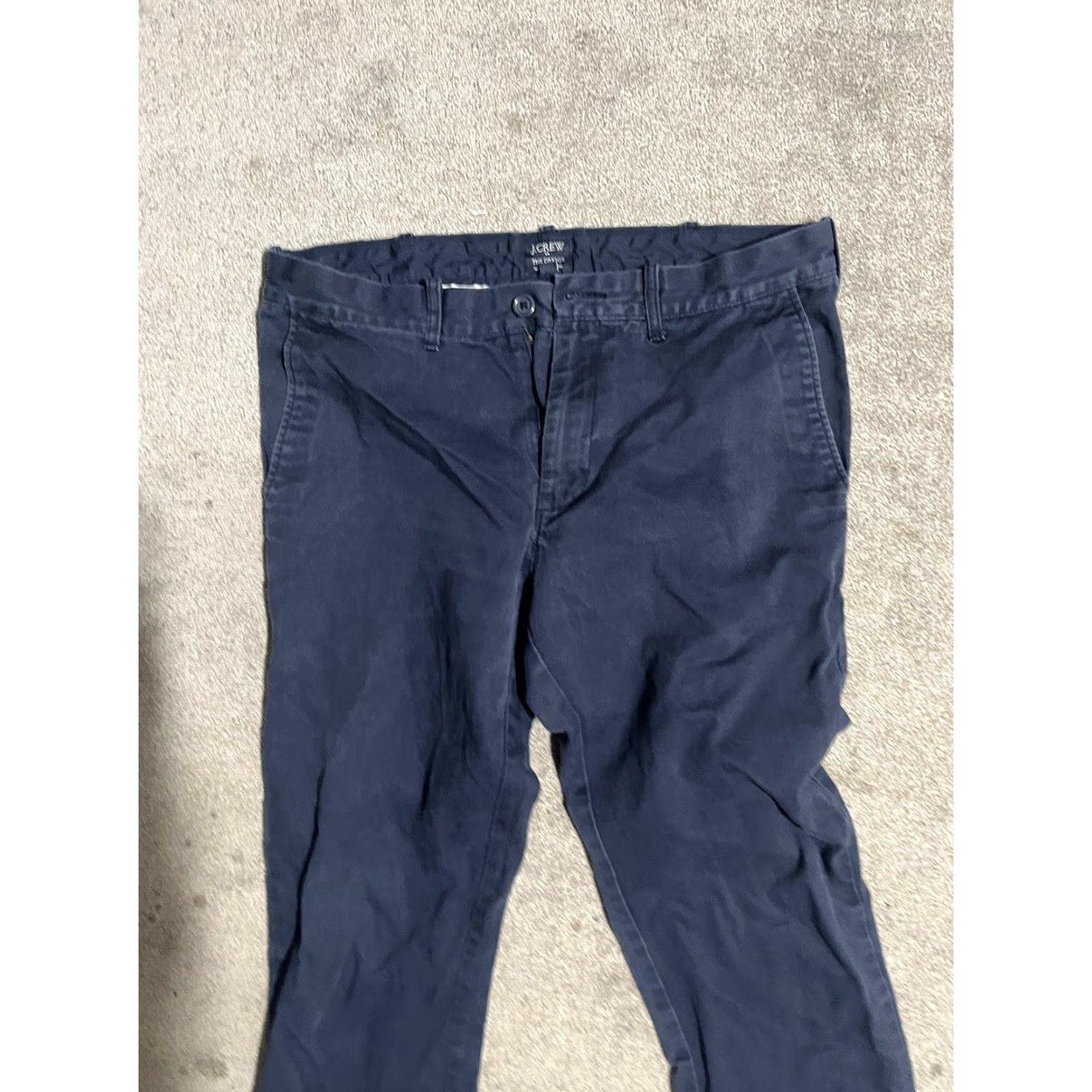J.Crew J.Crew Pants 32x32 Chino Driggs Navy Blue Straight Leg Cotton Stretch Mens Regular Blue Chino 32x32 Vintage: No Size US 32 / EU 48 - 2 Thumbnail