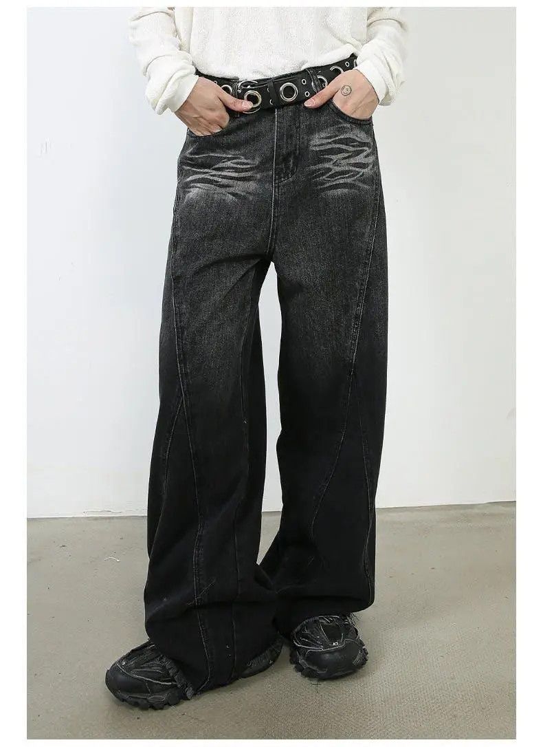 Japanese Brand × Jean Black Baggy Faded Denim Jeans Size US 30 / EU 46 - 1 Thumbnail