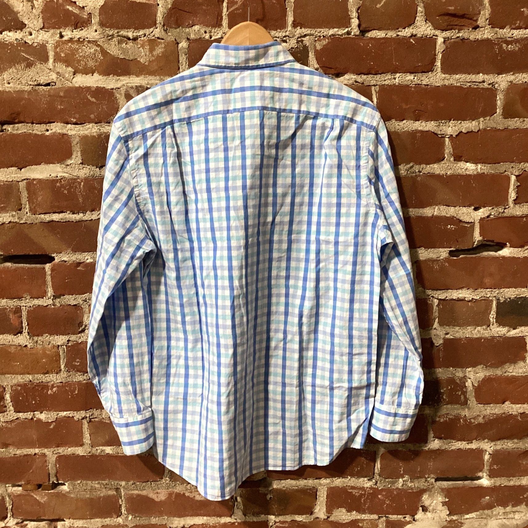 J.Crew J.CREW Mens Blue Plaid Button-Up Long Sleeve Size Large Shirt Size US L / EU 52-54 / 3 - 2 Thumbnail