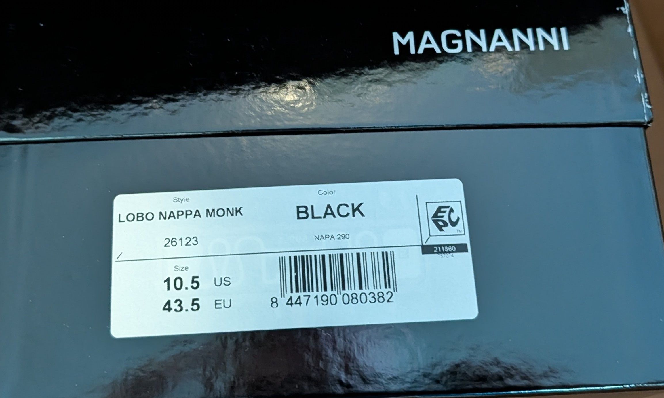Magnanni MAGNANNI Leather Double Monk Strap Shoes Black/White 10.5 Size US 10.5 / EU 43-44 - 8 Thumbnail