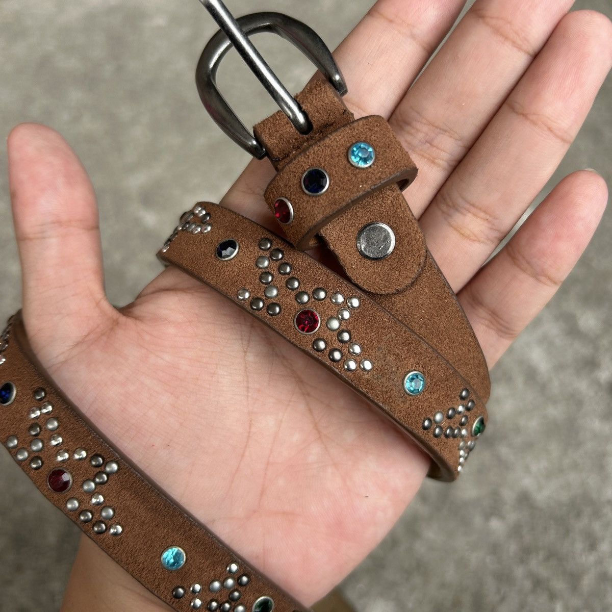 Vintage Vintage studded leather belt ⭐️ (Kapital Style) Size ONE SIZE - 4 Thumbnail