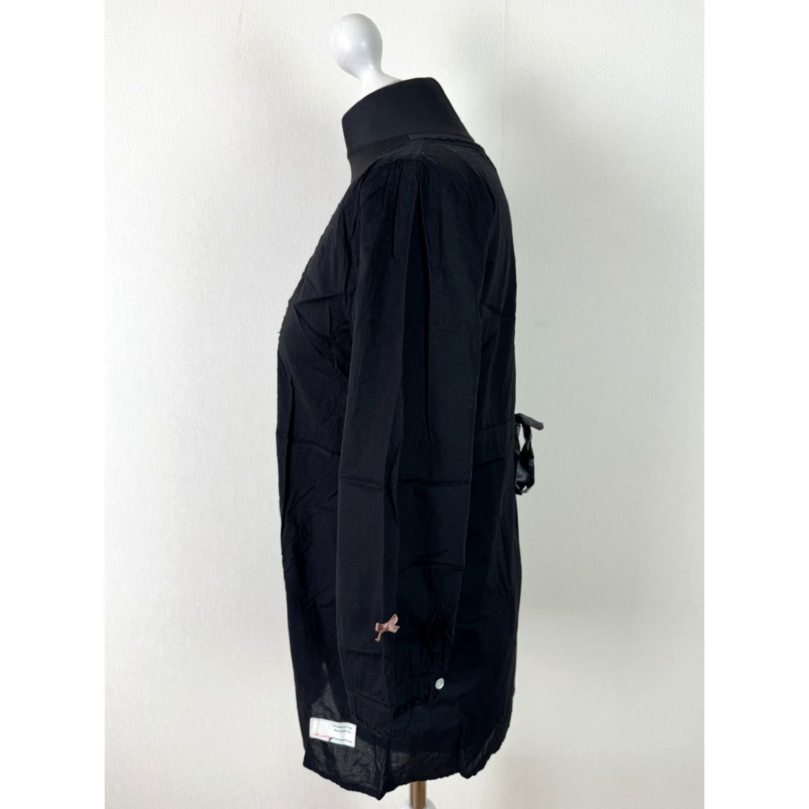 Vintage Odd Molly Blouse Womens Black 3 Long Sleeve Embroidered Cotton Boho Shirt Size XS / US 0-2 / IT 36-38 - 2 Thumbnail